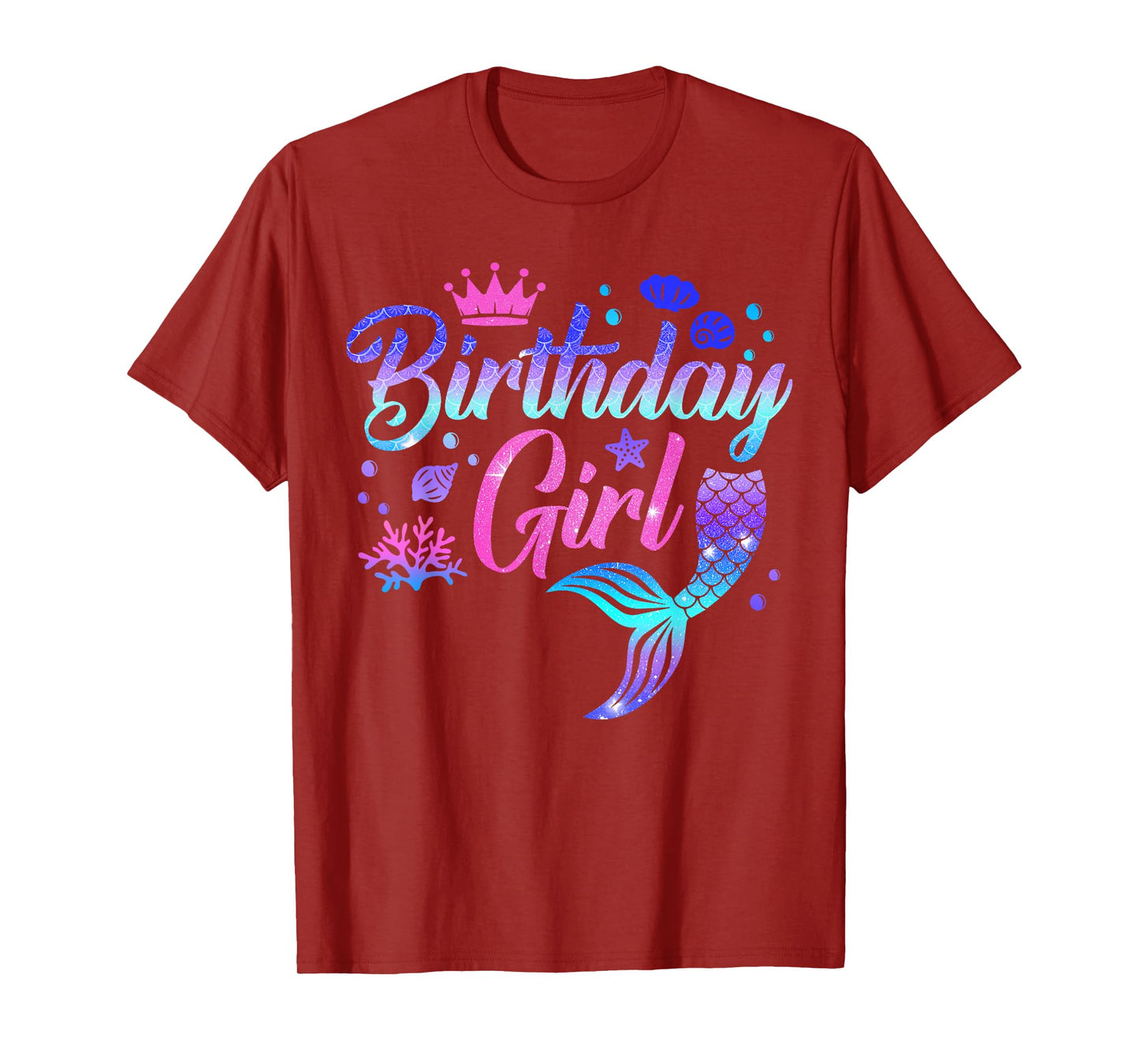 Birthday Girl Shirt Birthday Mermaid Bday Party Family T-Shirt