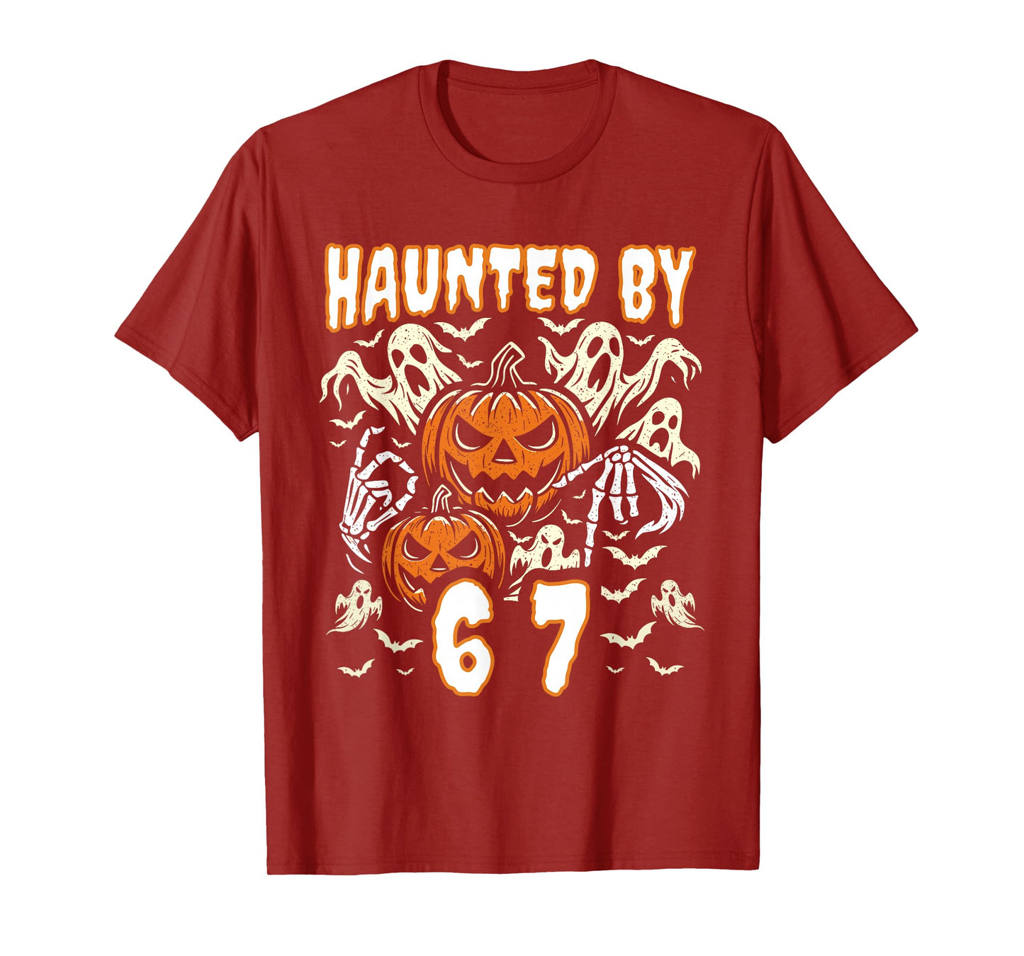 Funny Six Seven Meme Gen Alpha Haunted by 67 Halloween T-Shirt