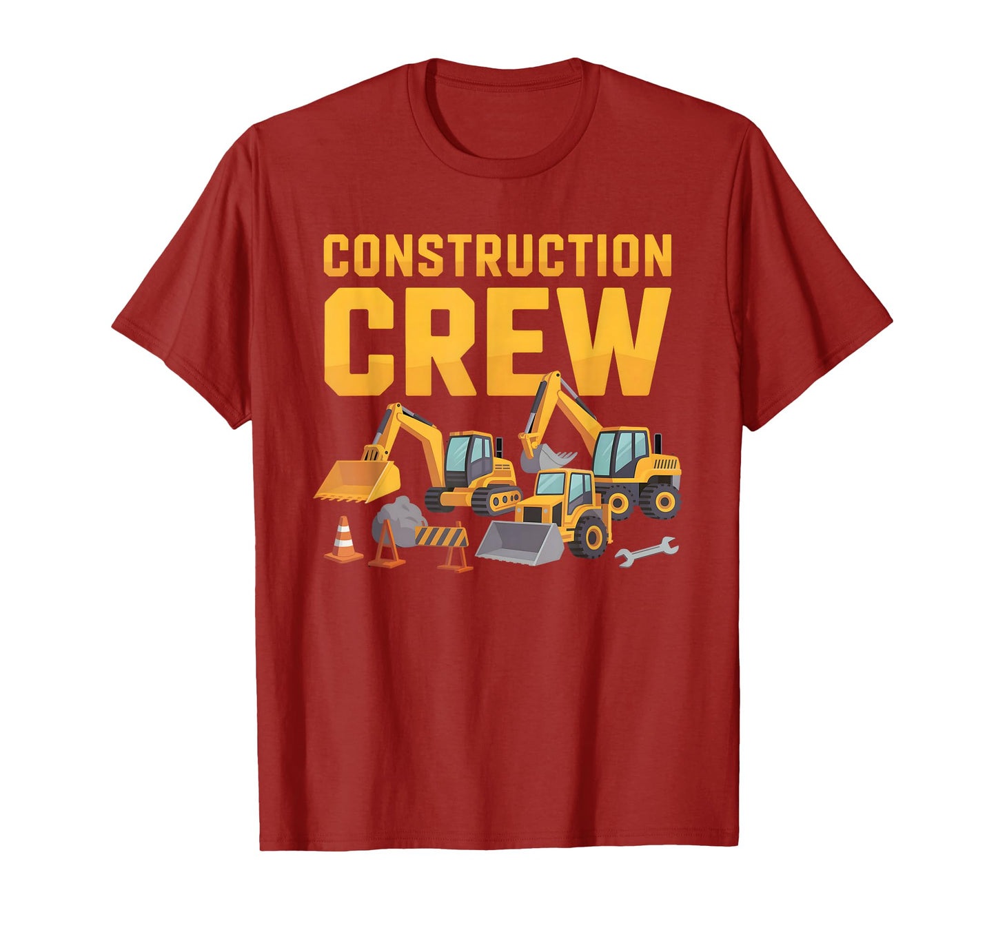 Boys Construction Crew Birthday Theme Digger Matching Outfit T-Shirt