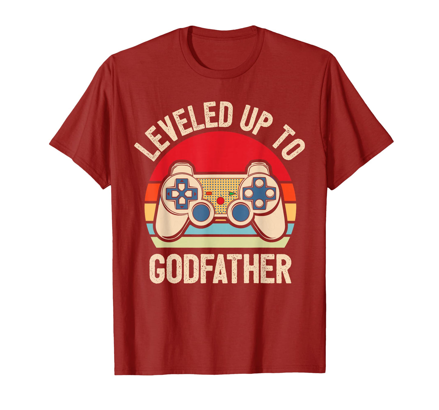 Leveled Up To Godfather Video Gamer Retro T-Shirt