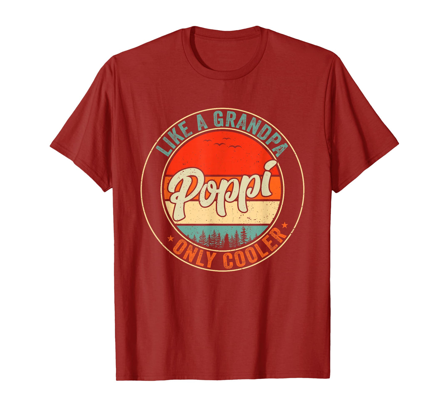 Poppi Like A Grandpa Only Cooler Retro Father's Day Men T-Shirt