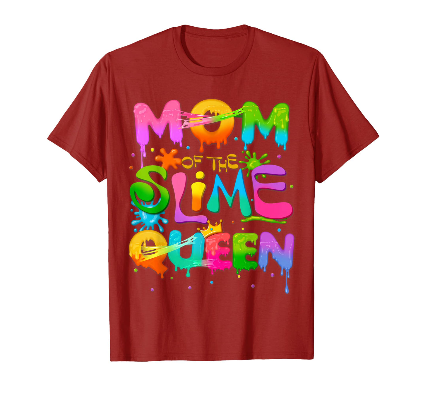 Mom Of The Slime Queen Birthday Family Matching Party T-Shirt