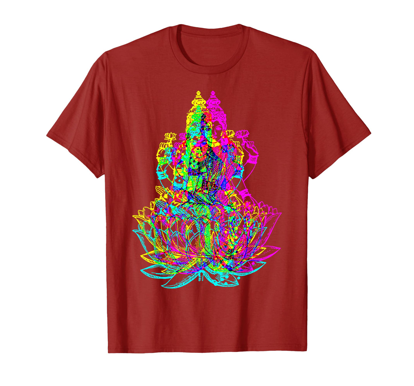 Hindu Goddess Lakshmi Shakti - Psychedelic Colors T-Shirt T-Shirt