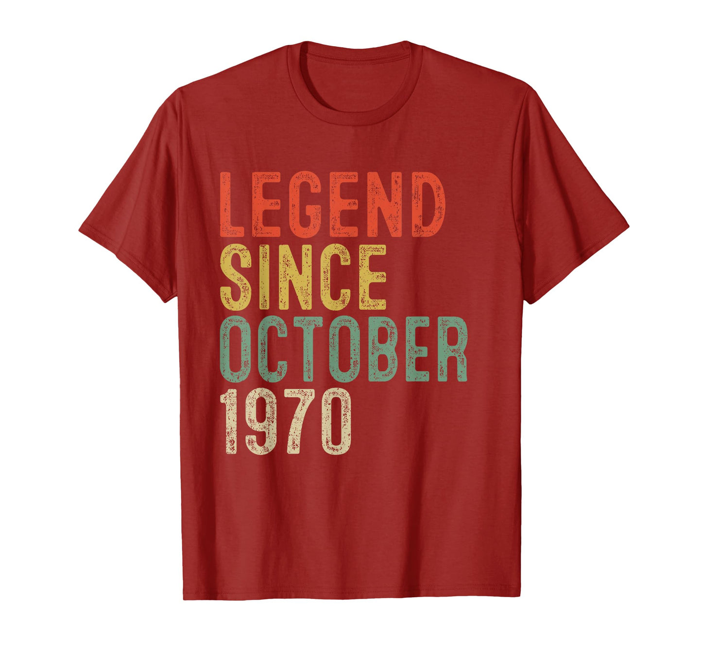 Legend Since October 1970 55th Birthday Gifts 55 Year Old T-Shirt