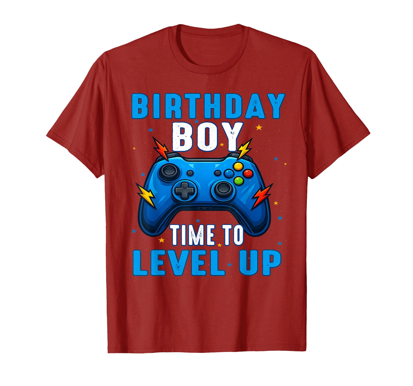Birthday Boy Time To Level Up Gamer Video Game 7 Years Old T-Shirt