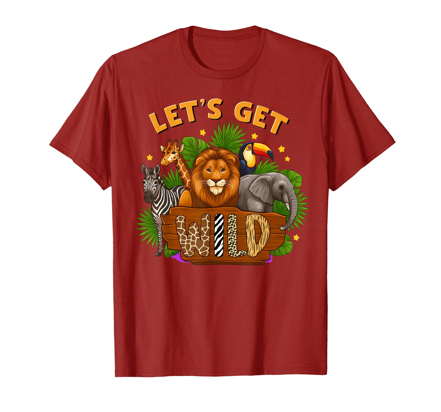 Let's Get Wild Zoo Animals Wildlife Birthday Party Safari T-Shirt