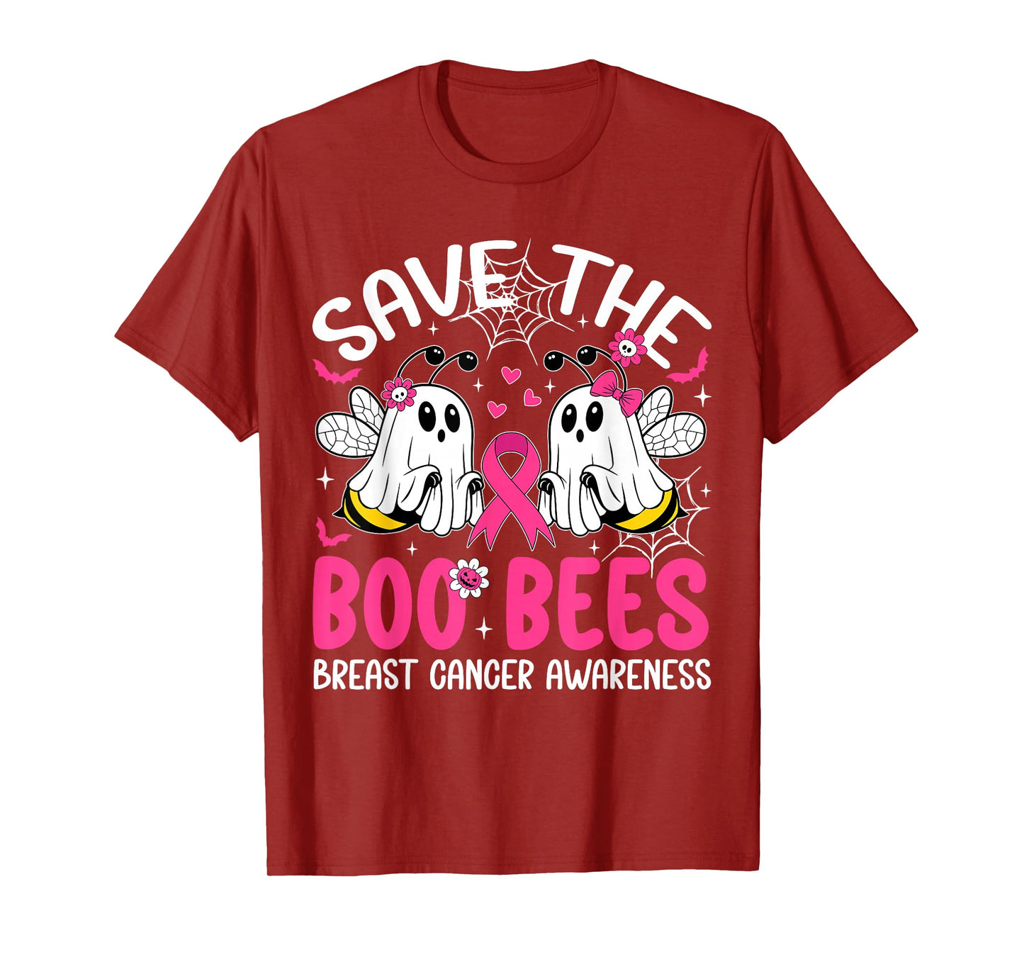 Save The Boobees Boo Bees Breast Cancer Halloween Women Girl T-Shirt