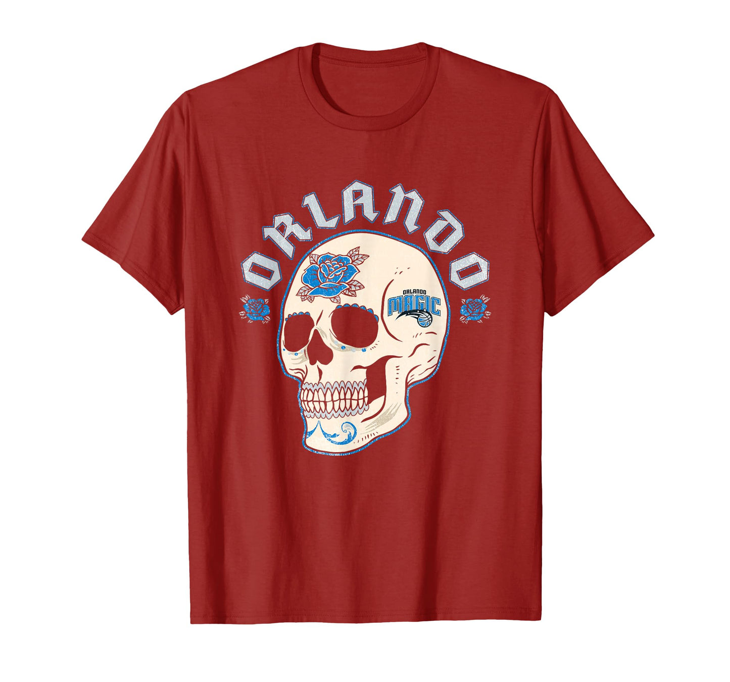 NBA Orlando Magic Halloween Floral Skull T-Shirt