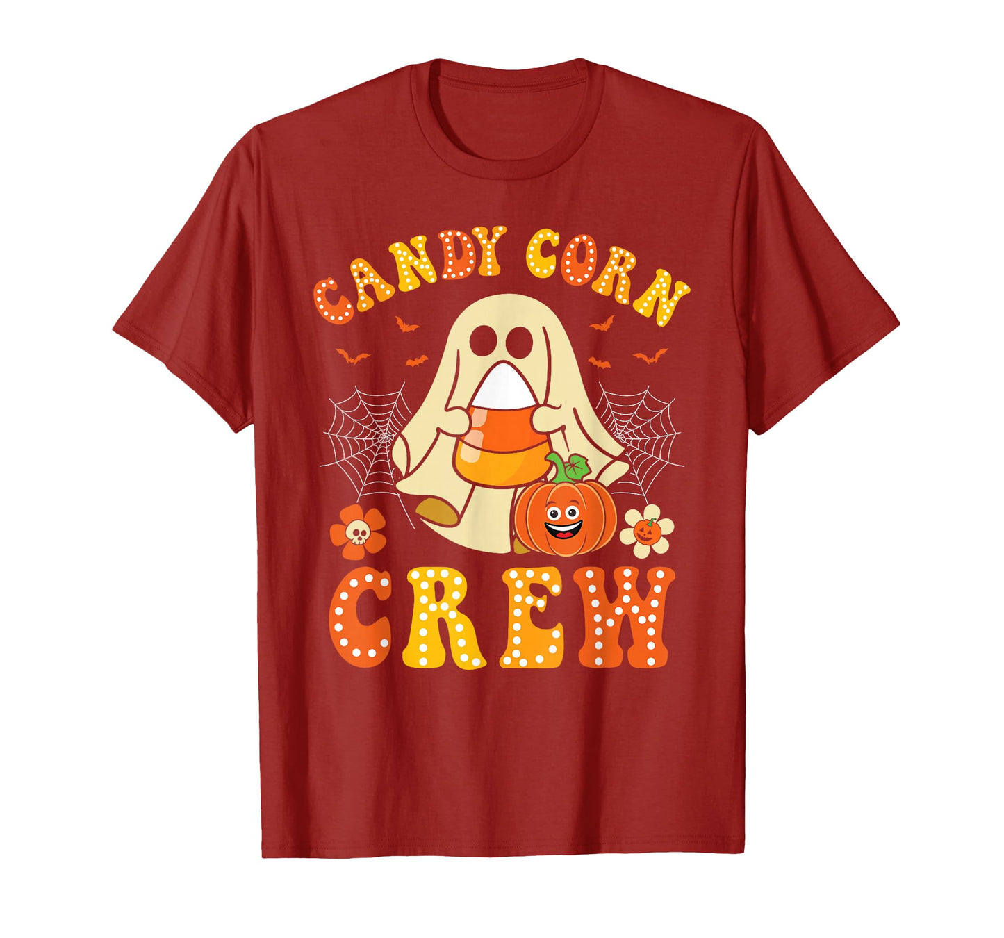 Candy Corn Crew Pumpkin Halloween Spooky Men Women Girls T-Shirt