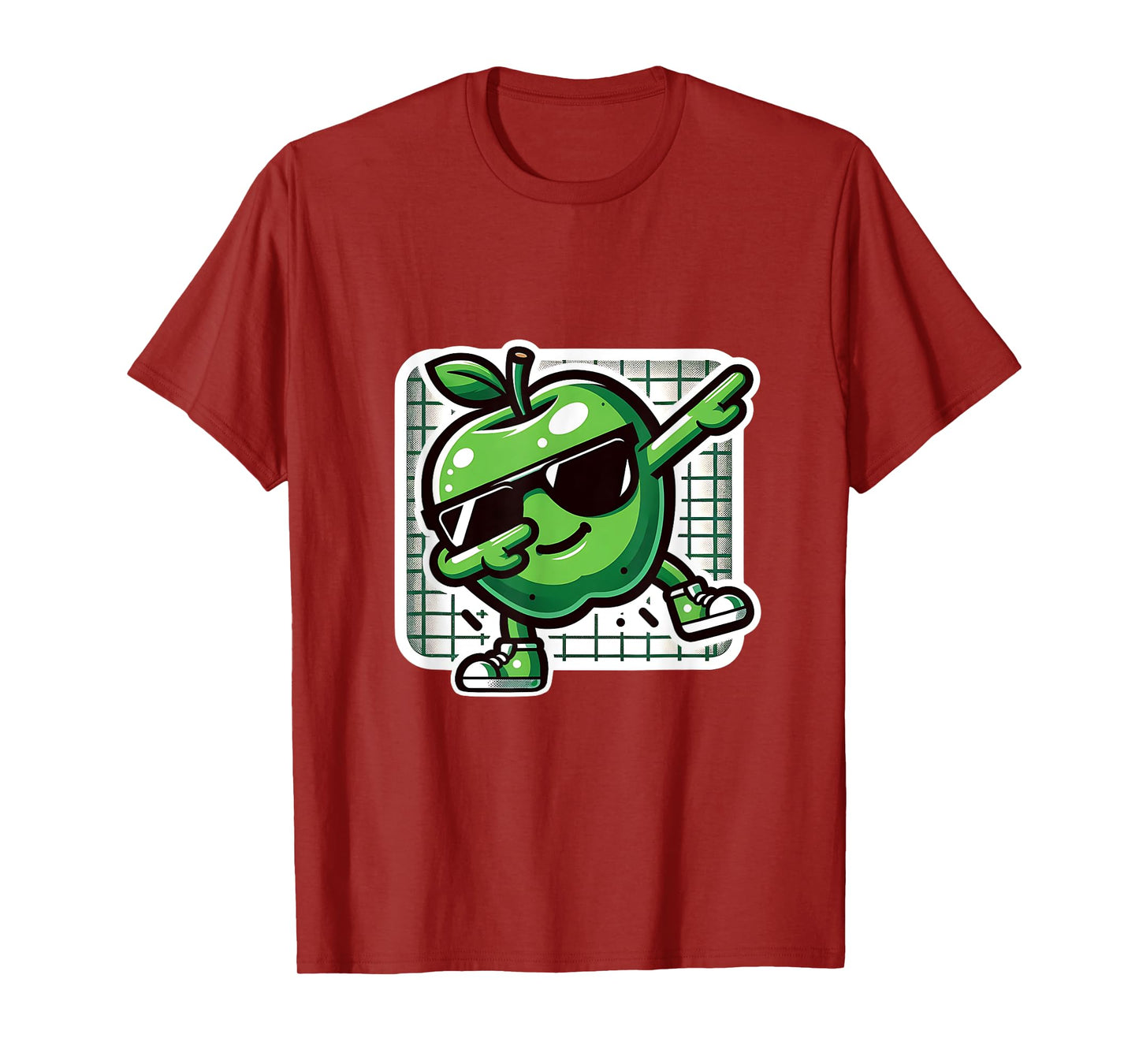Funny Dab Apple Dancing Dabbing Fruit Meme T-Shirt