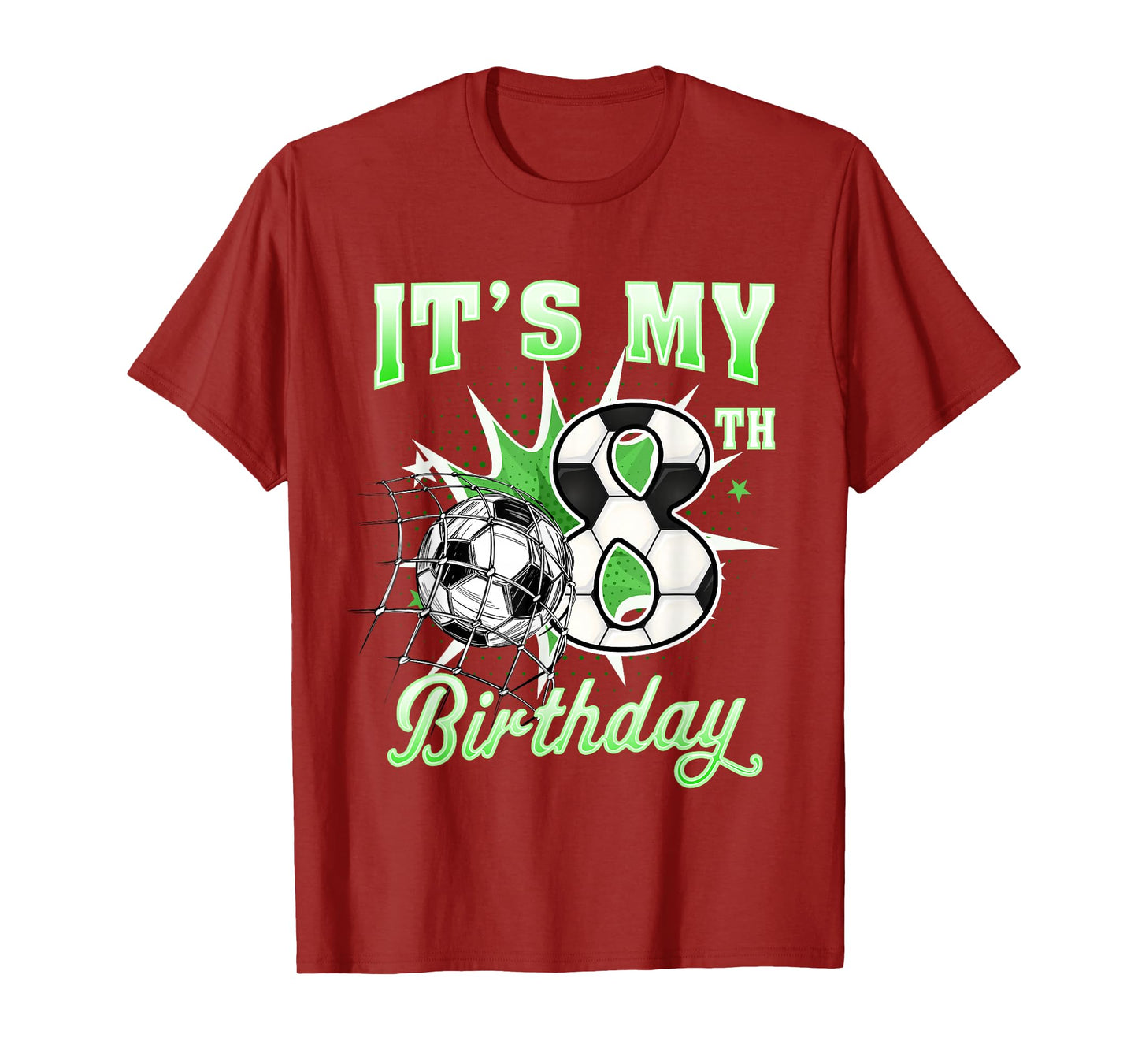 8 Year Old It's My 8th Birthday Soccer Ball Shirt for Boys T-Shirt