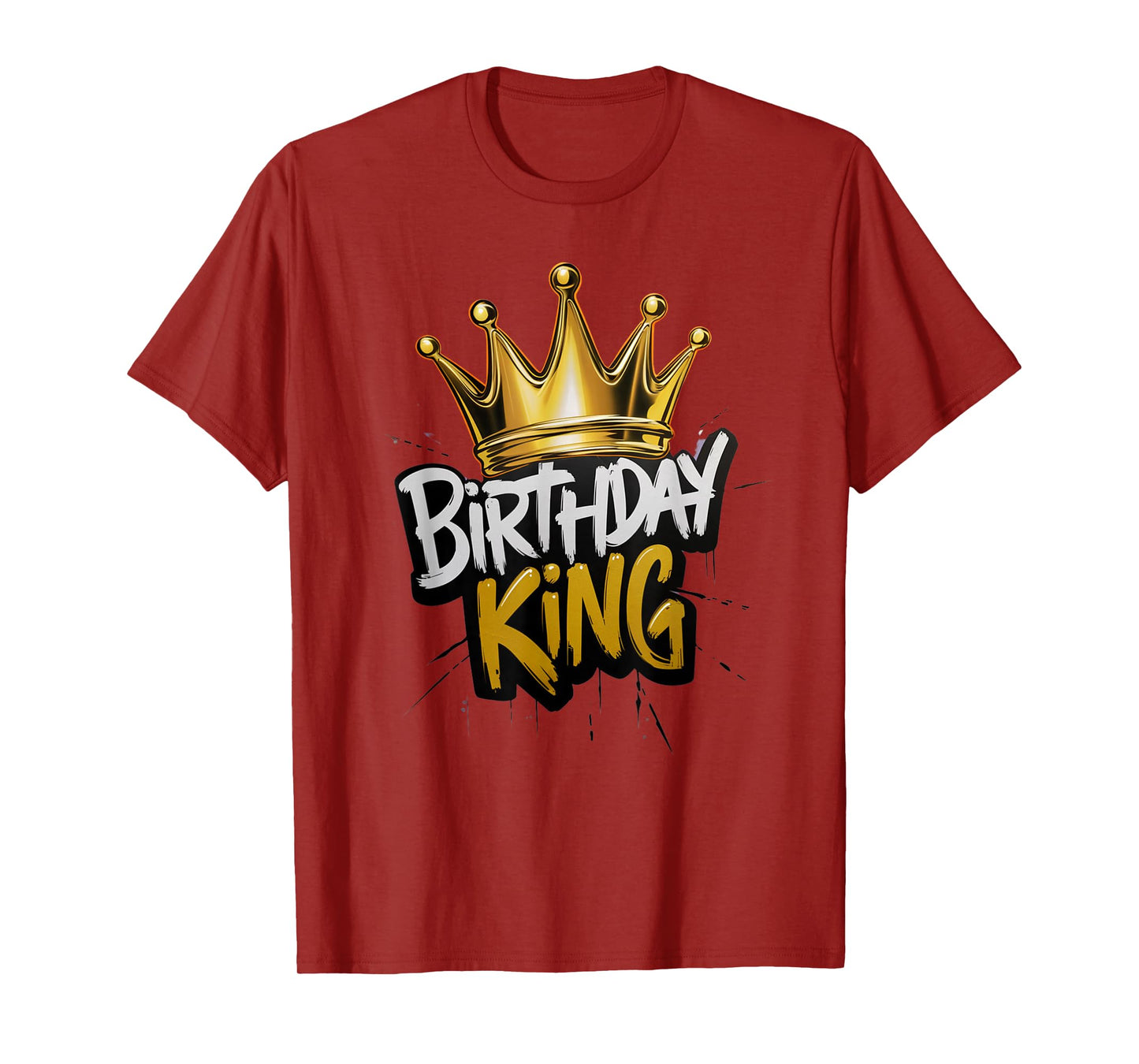 Birthday King With Crown Funny Birthday Party T-Shirt