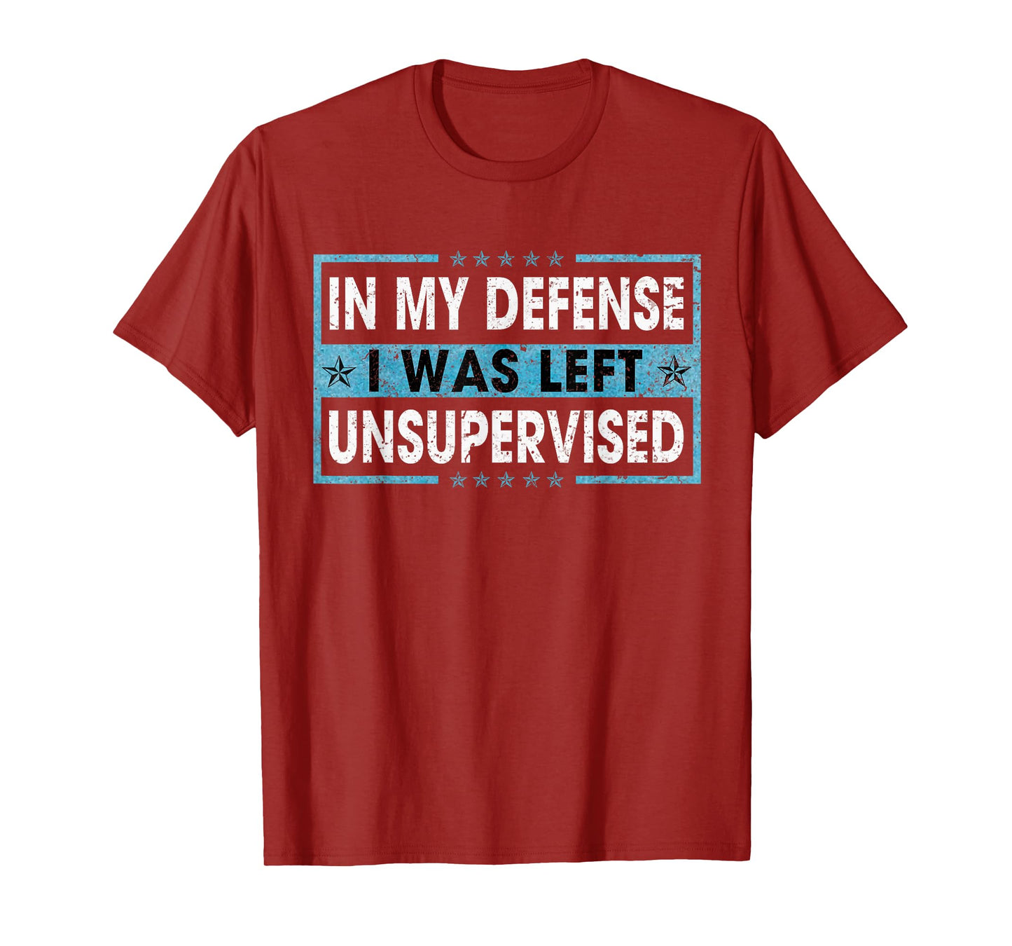 Funny Saying In My Defense I Was Left Unsupervised Retro T-Shirt