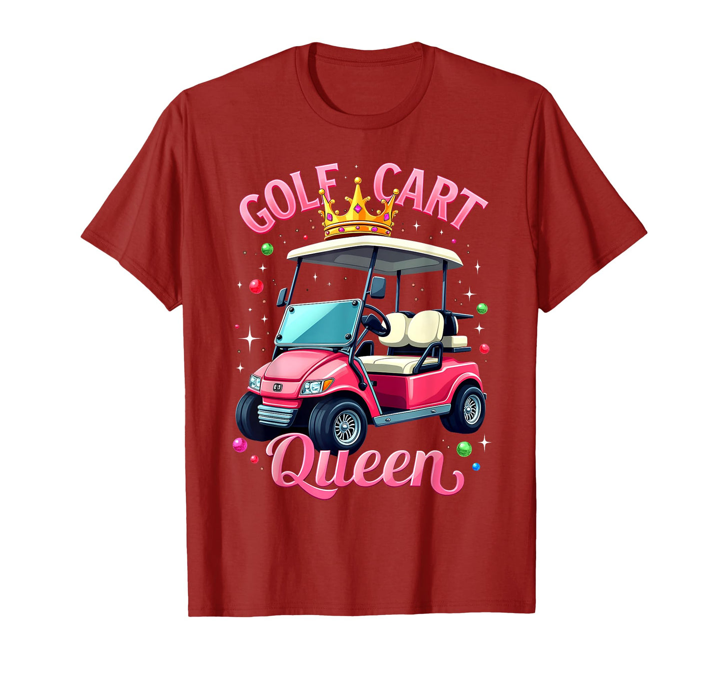 Funny Golf Cart Queen Golf Sport Player Lover Golfer Golfing T-Shirt