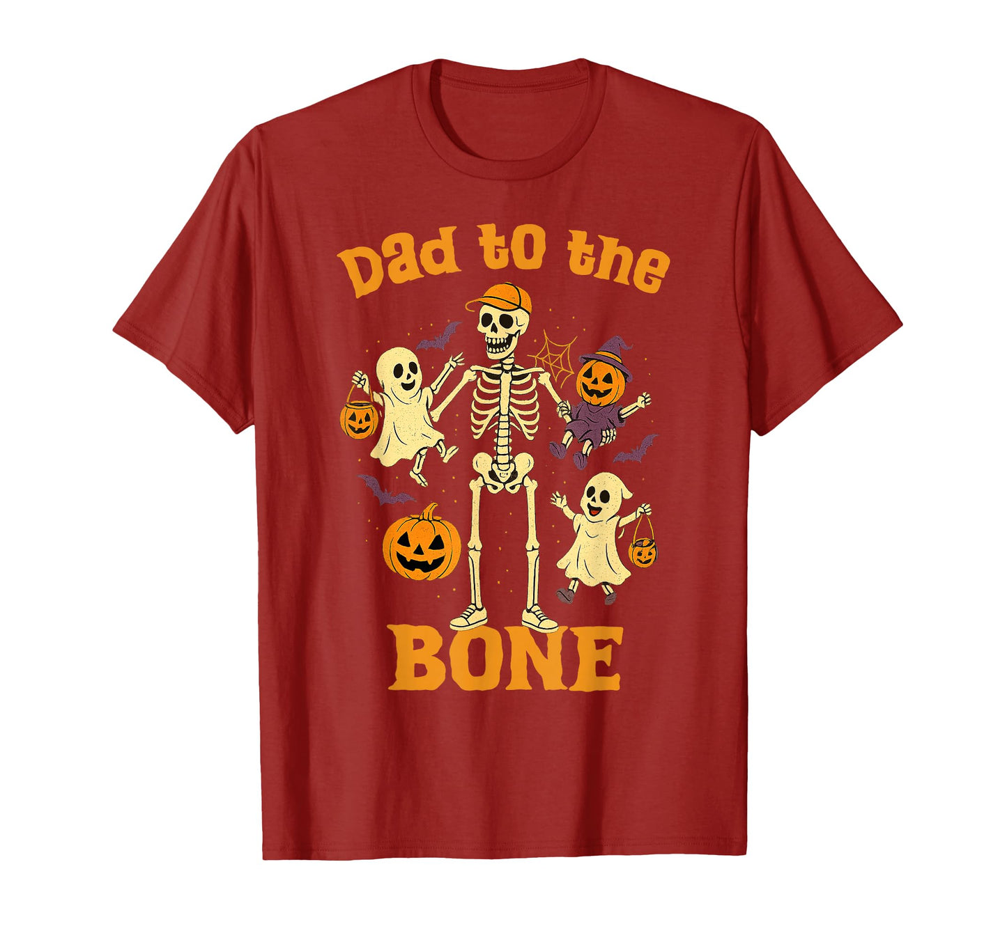 Funny Dad to The Bone Skeleton with Kids Halloween T-Shirt