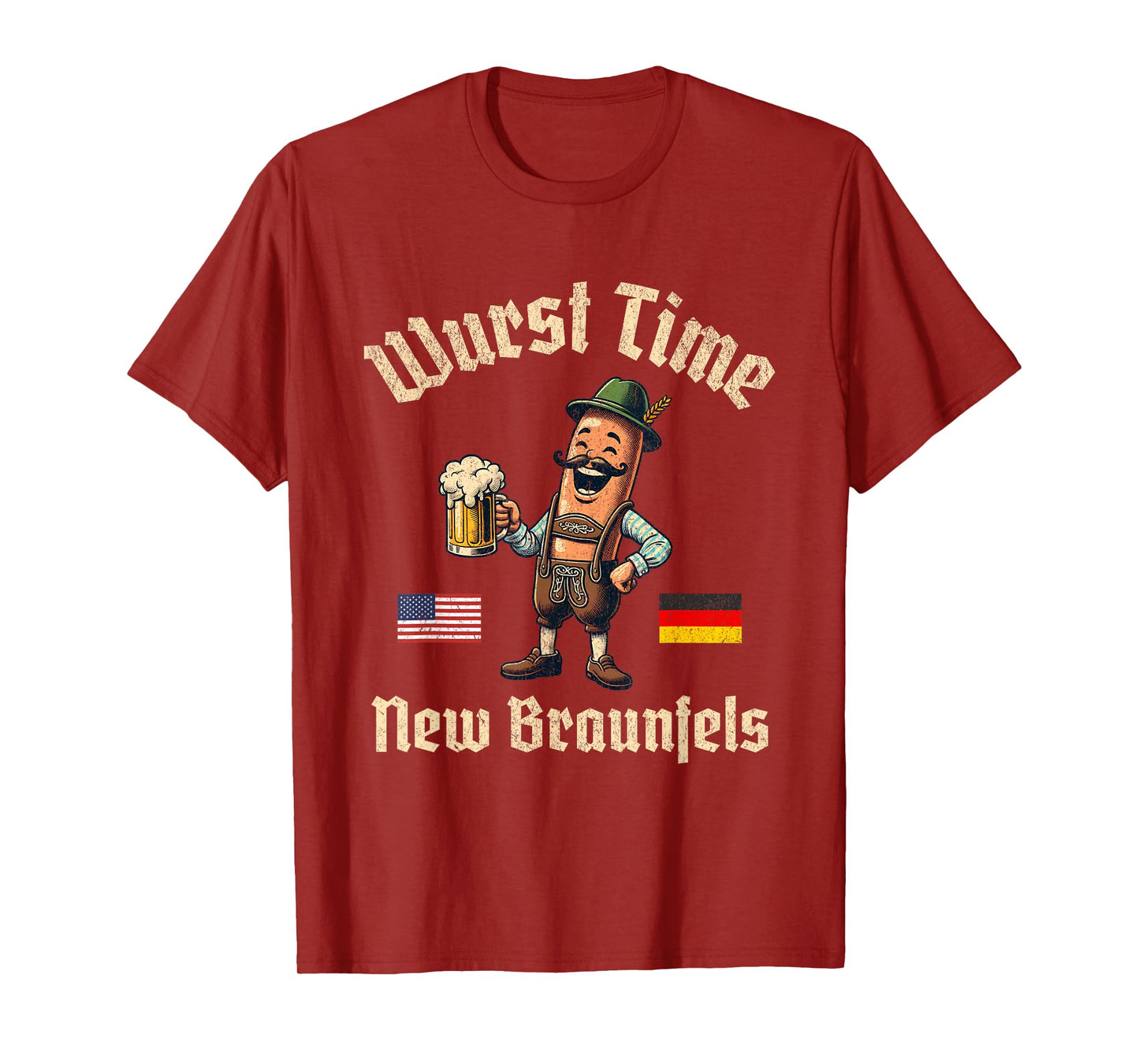 Wurst Time Wurst Fest German Beer Festival New Braunfels T-Shirt