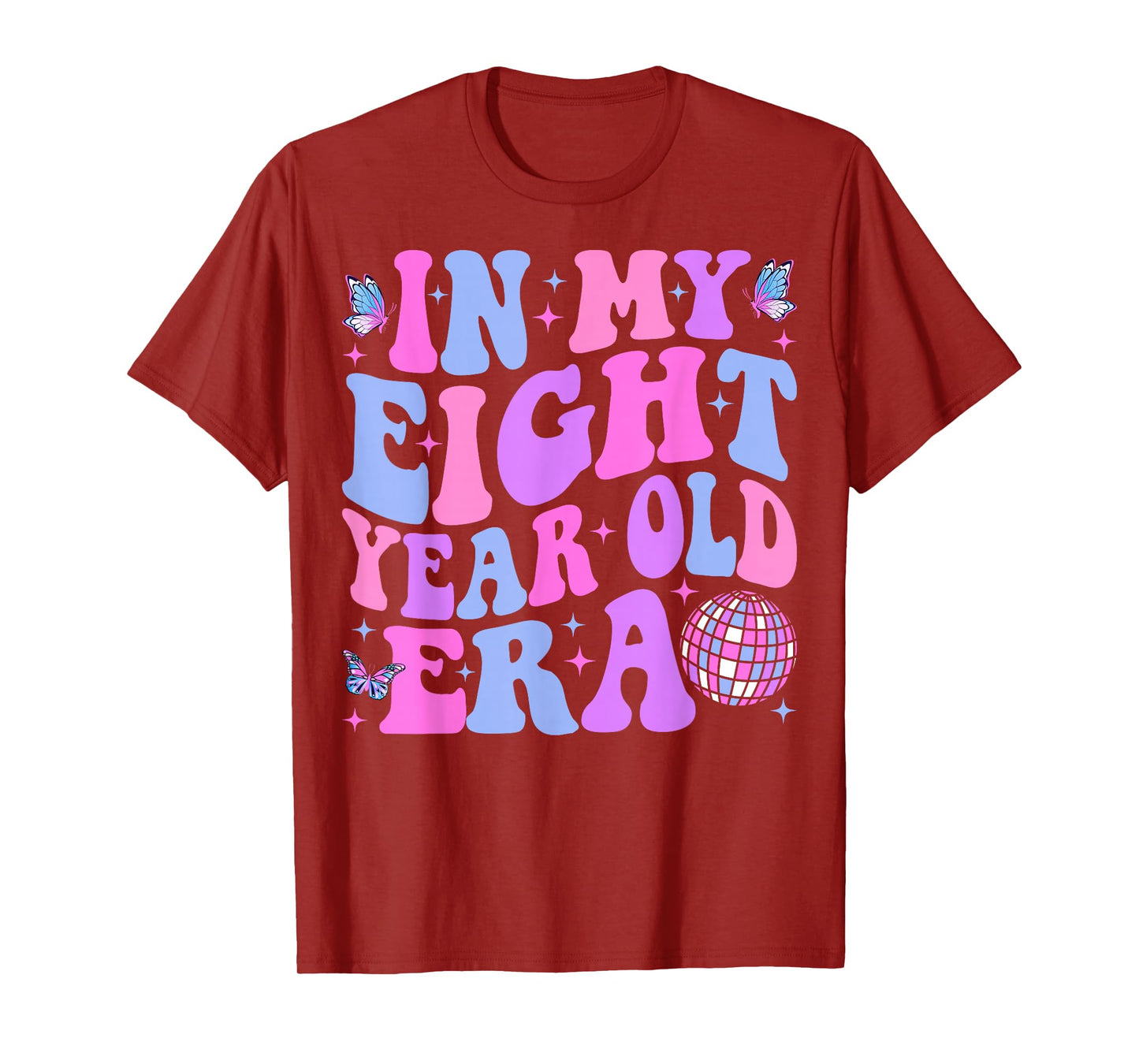 In My Eight Year Old Era Girl Boy 8th Birthday 8 Year Old T-Shirt
