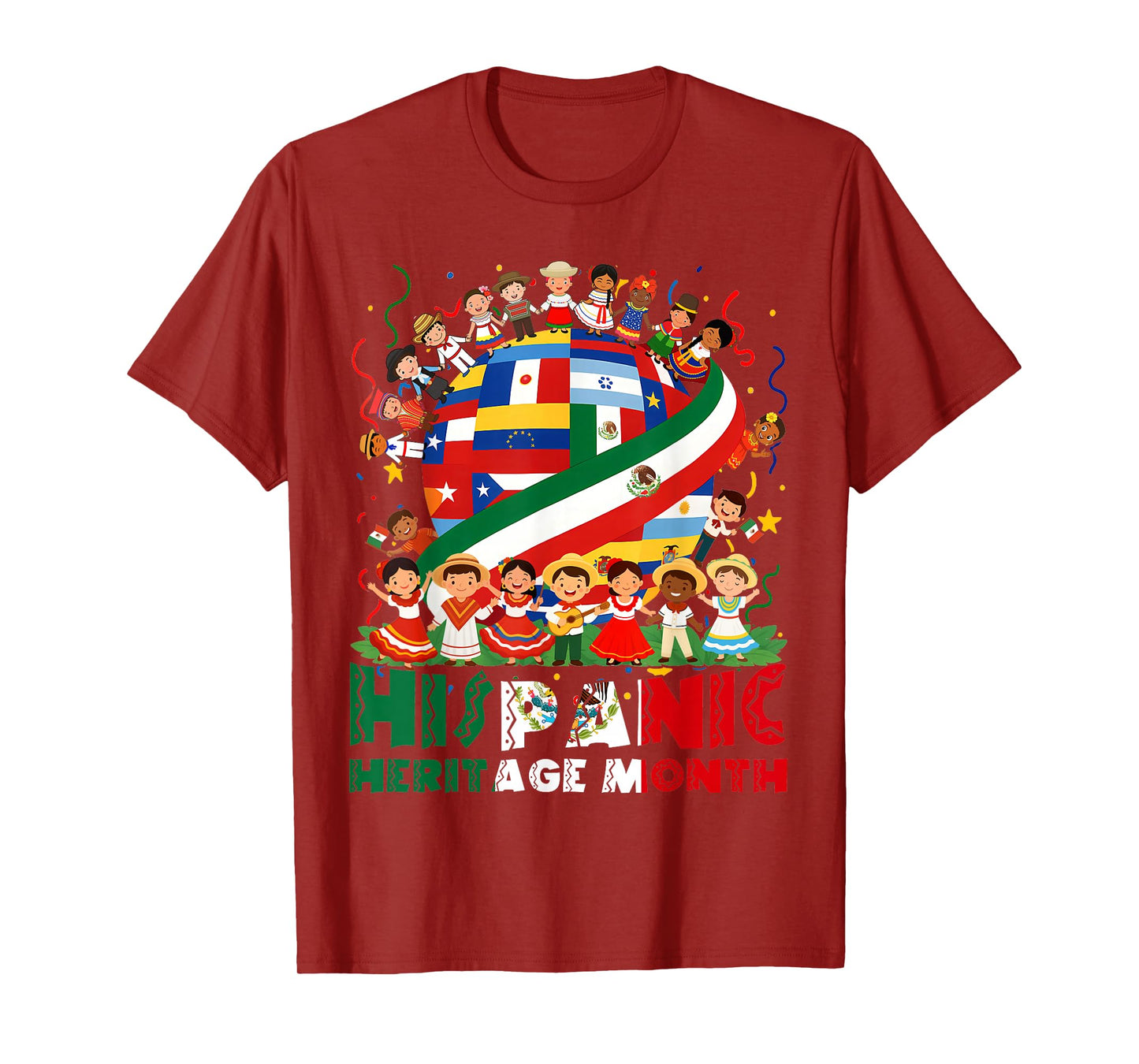 Hispanic Heritage Month Mexico All Latin Boys Girls Kids T-Shirt