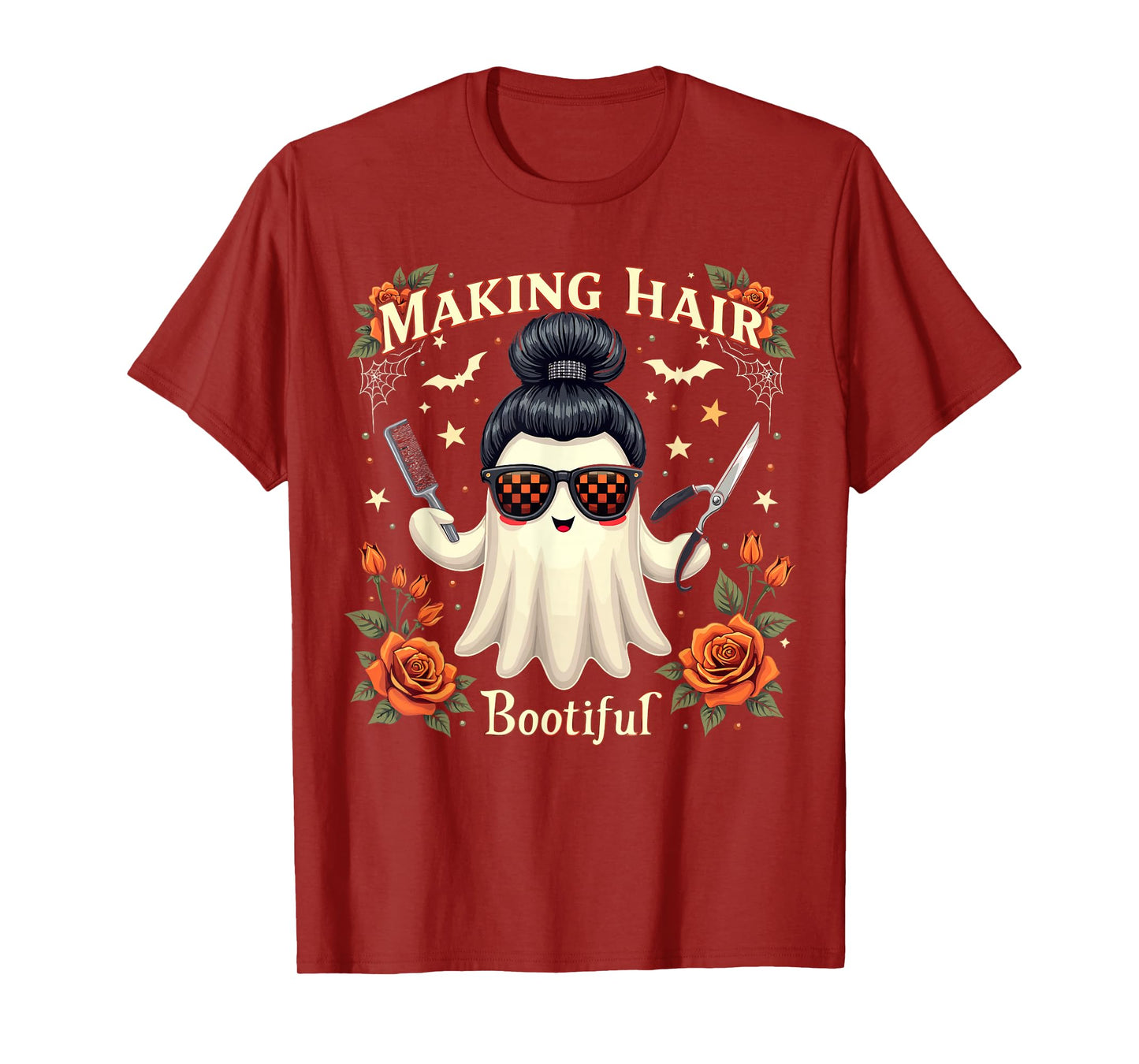 Hair Making Bootiful Ghost Halloween Hairdresser Hairdresser T-Shirt