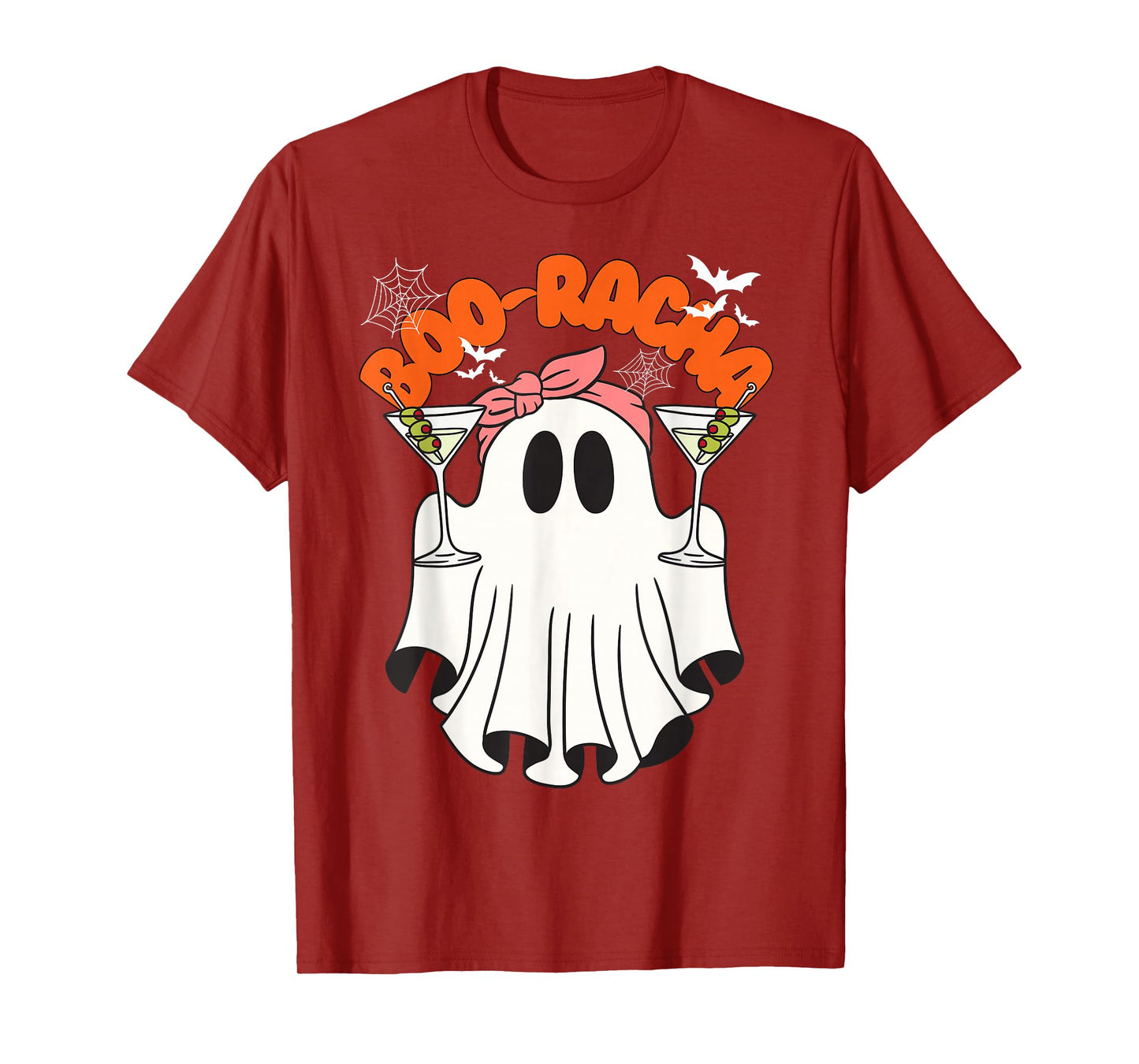 Boo-racha Funny Halloween Ghost Drinking Margarita Boo racha T-Shirt