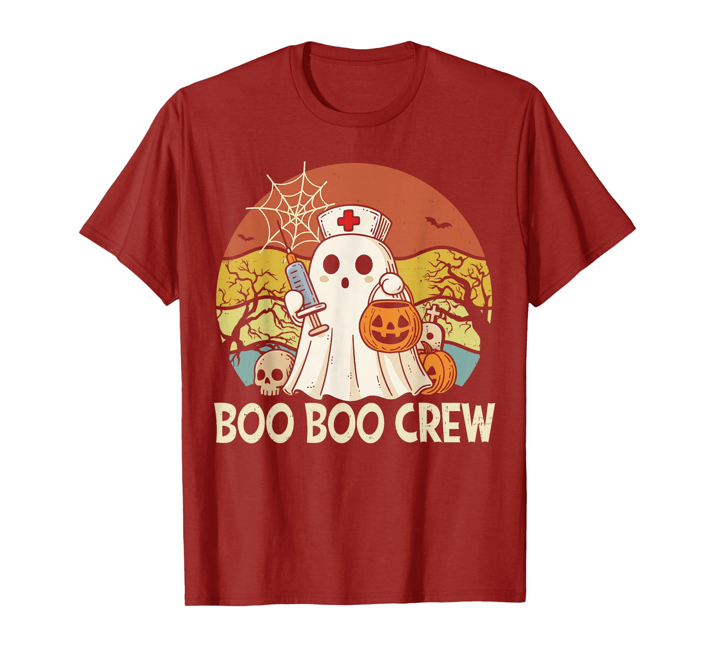 Boo Boo Crew Nurse Shirt Funny Ghost Women Halloween Nurse T-Shirt