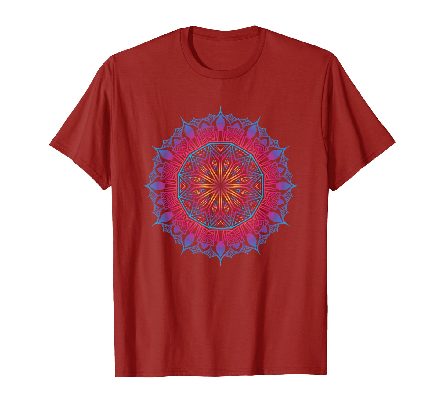 Boho Yoga Art Spiritual Meditation Sacred Geometry Mandala T-Shirt