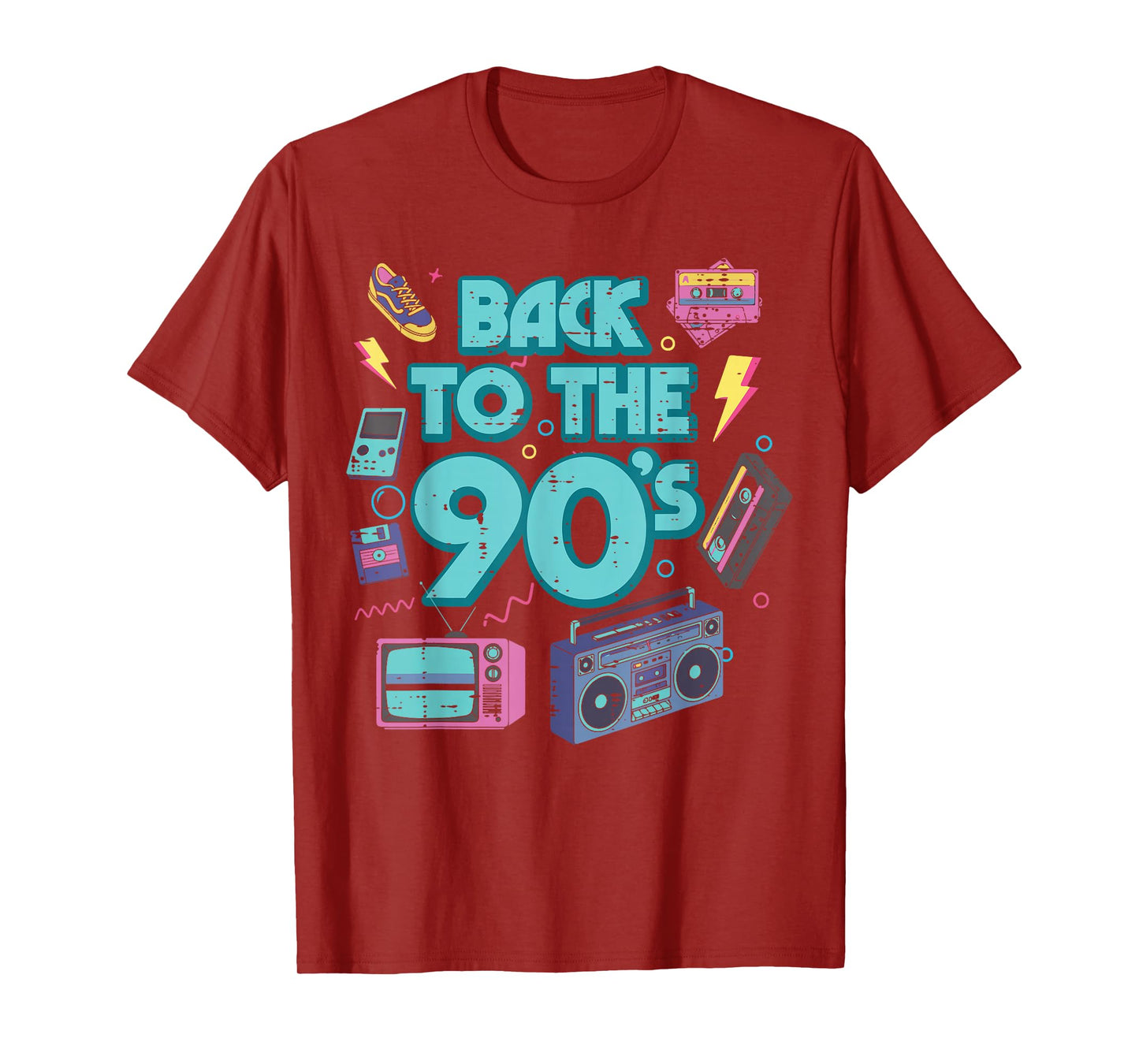 Back to The 90s Boombox Vintage Throwback Men Women Kids T-Shirt
