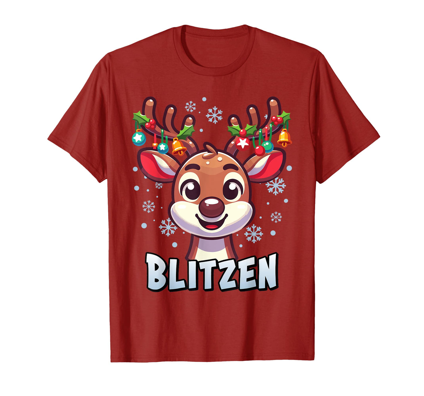 Santa’s Reindeer Blitzen Xmas Group Costume T-Shirt