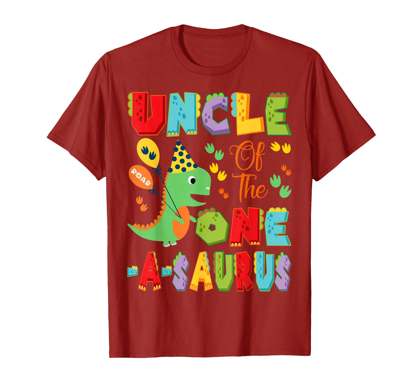 Uncle Of The One-A-Saurus 1St Birthday Boy Dinosaur T-Shirt