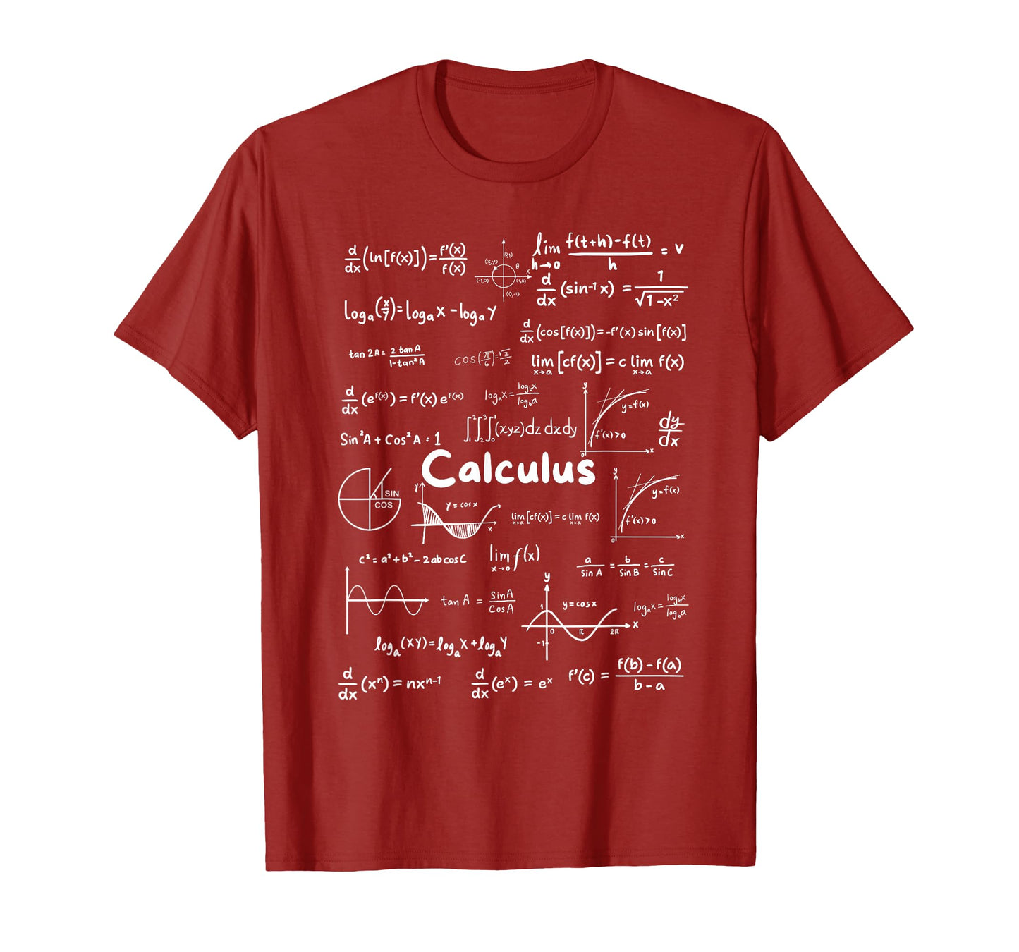 Mastering Essential Calculus Formulas Math Genius Teacher T-Shirt