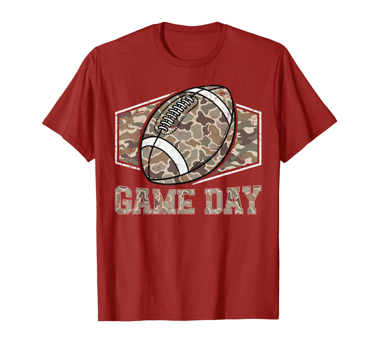 Retro Game Day Camouflage Old Camo Football Season Men Boys T-Shirt