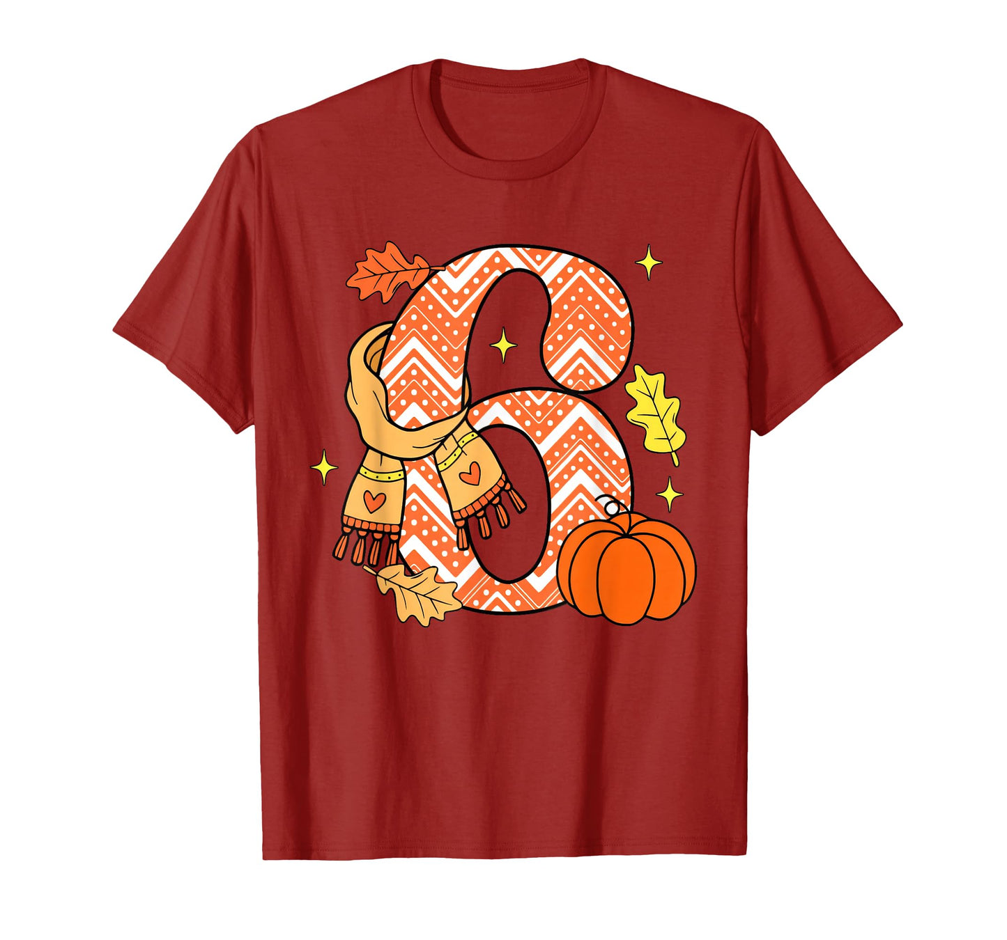 Number 6 67 Fall Autumn Pumpkin Meme Funny Six Seven T-Shirt