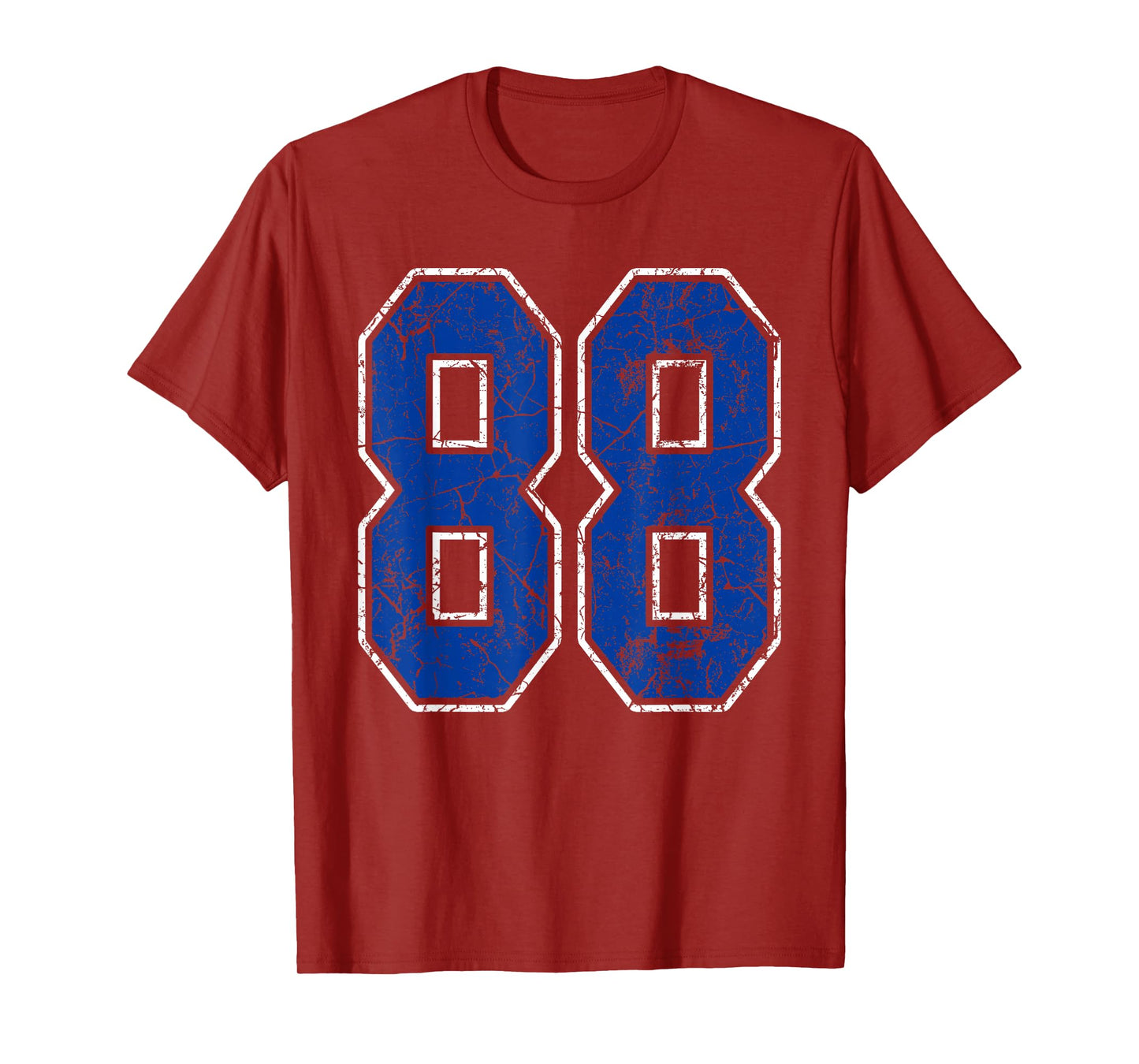 Royal Blue and White Number 88 Jersey Player Uniform #88 Fan T-Shirt