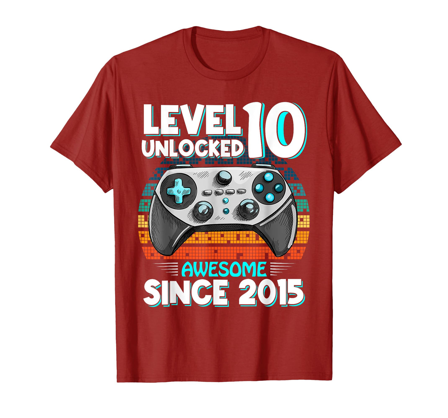 Level 10 Year Old Unlocked 10th Birthday Boy Video Gamer T-Shirt