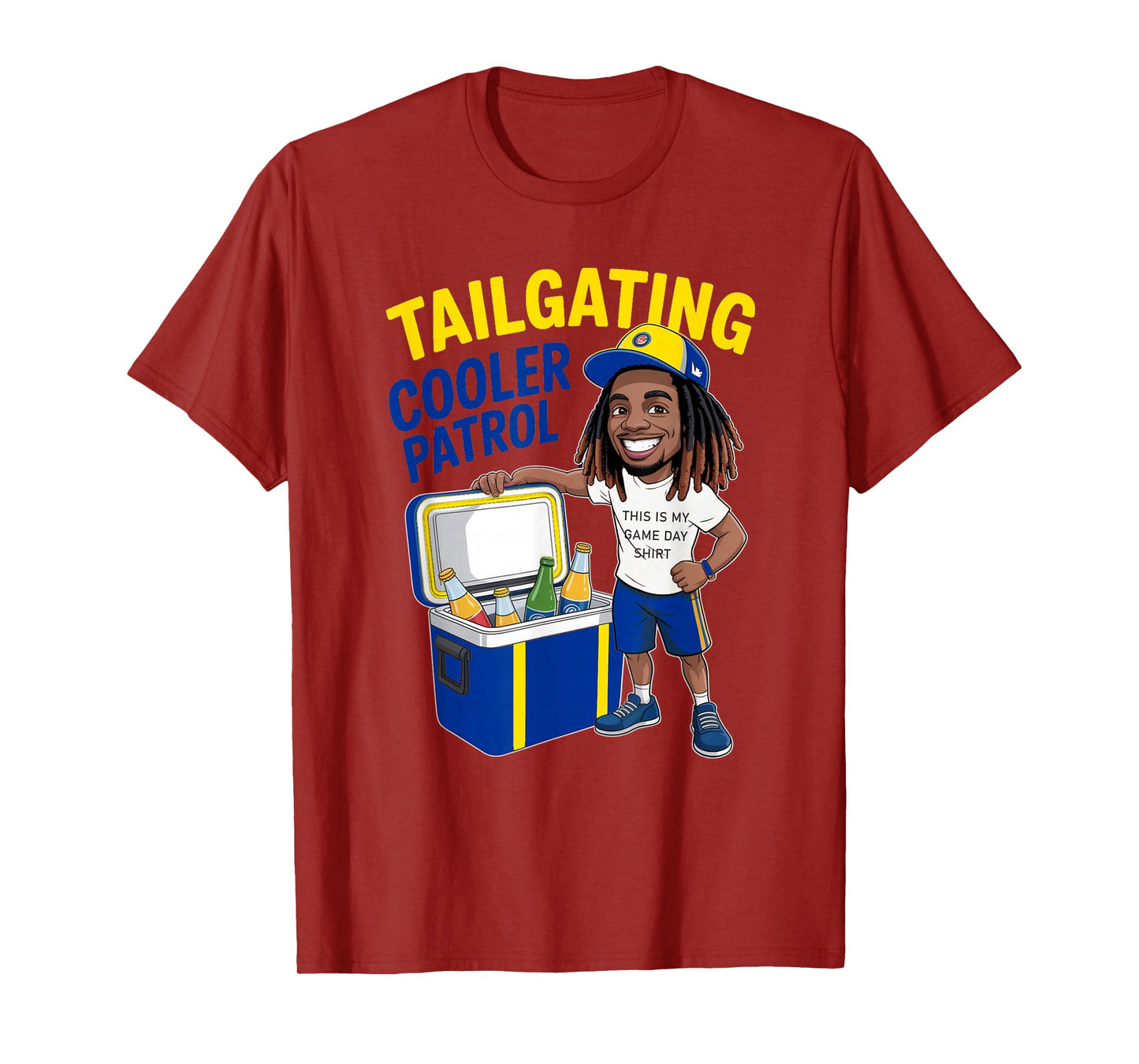Tailgaiting Los Angeles African American Men Game Day Fan T-Shirt
