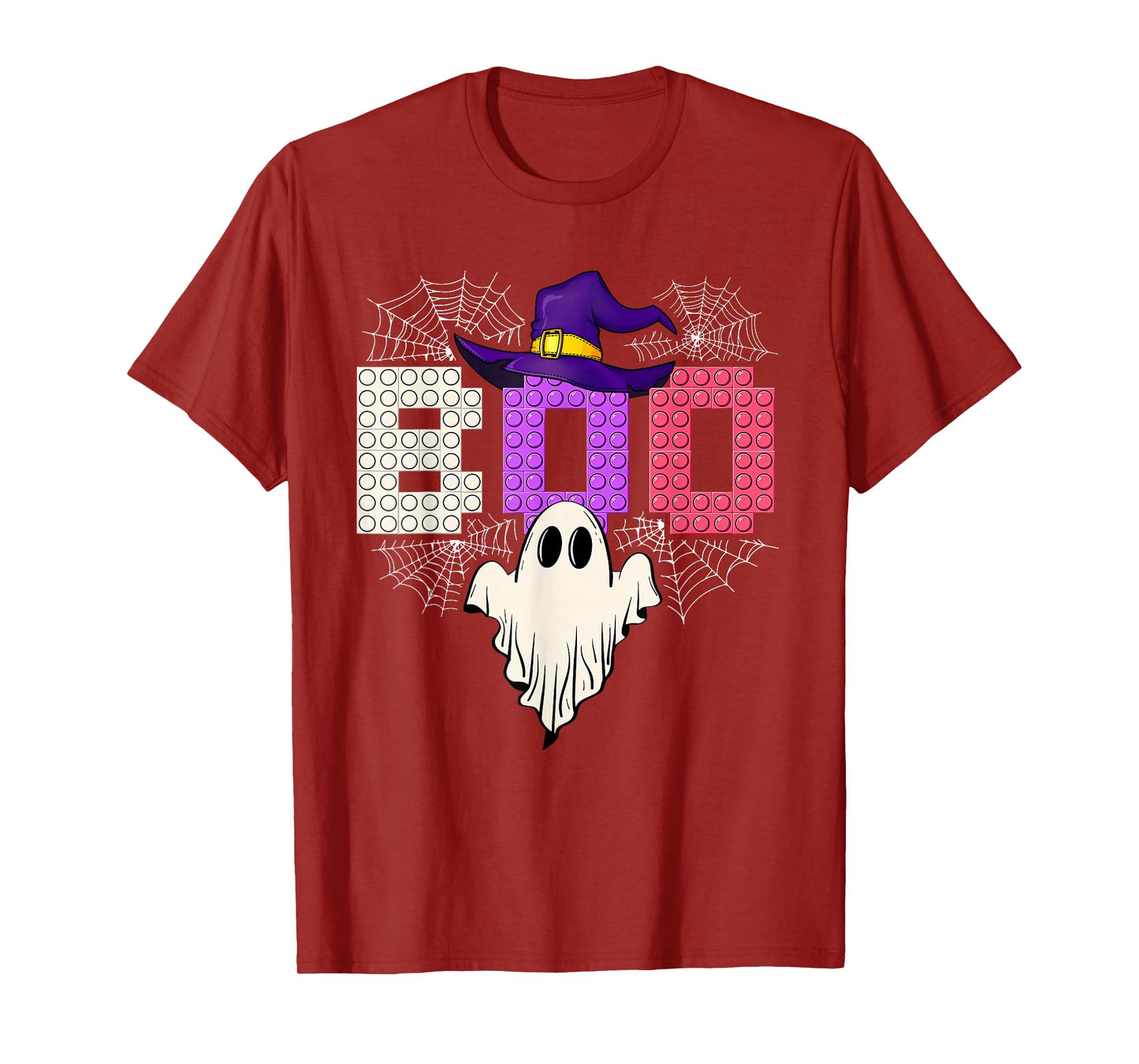 Halloween Boo Ghost Master Builder Blocks Building Boy Kids T-Shirt