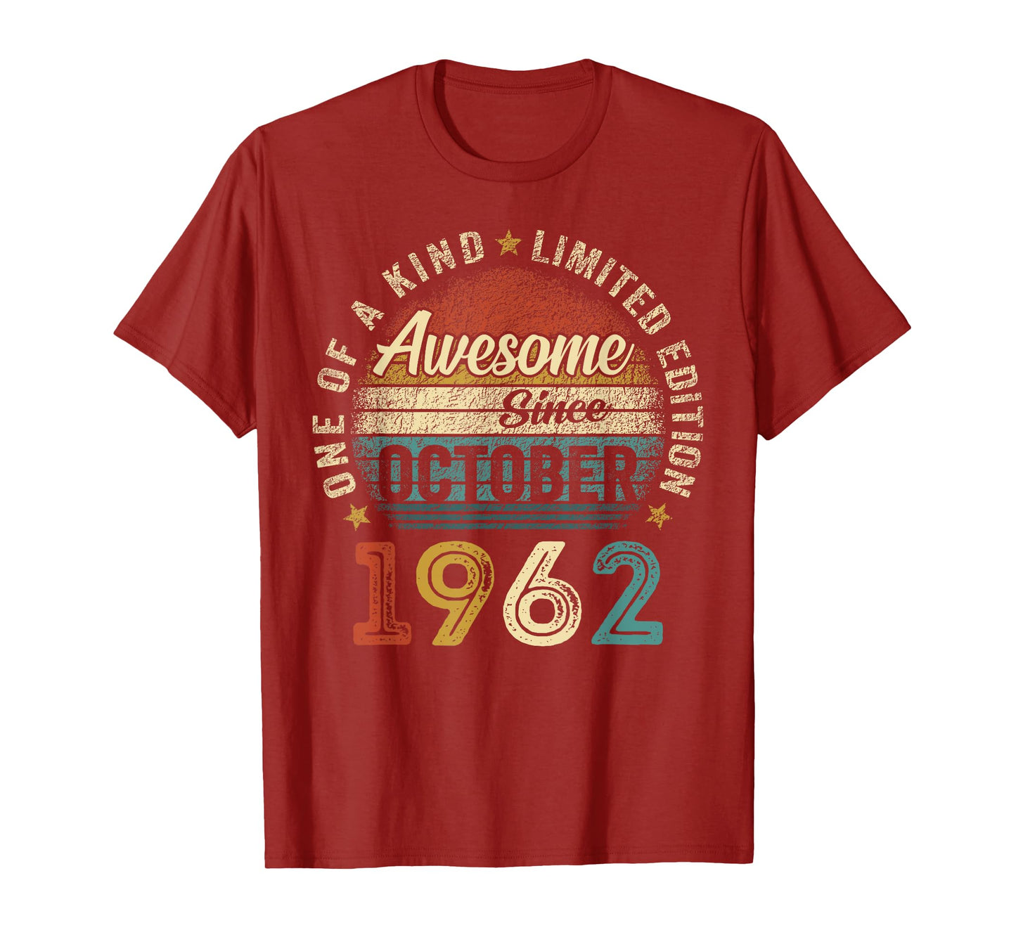 Awesome Since October 1962 Vintage Men Women 63rd Birthday T-Shirt