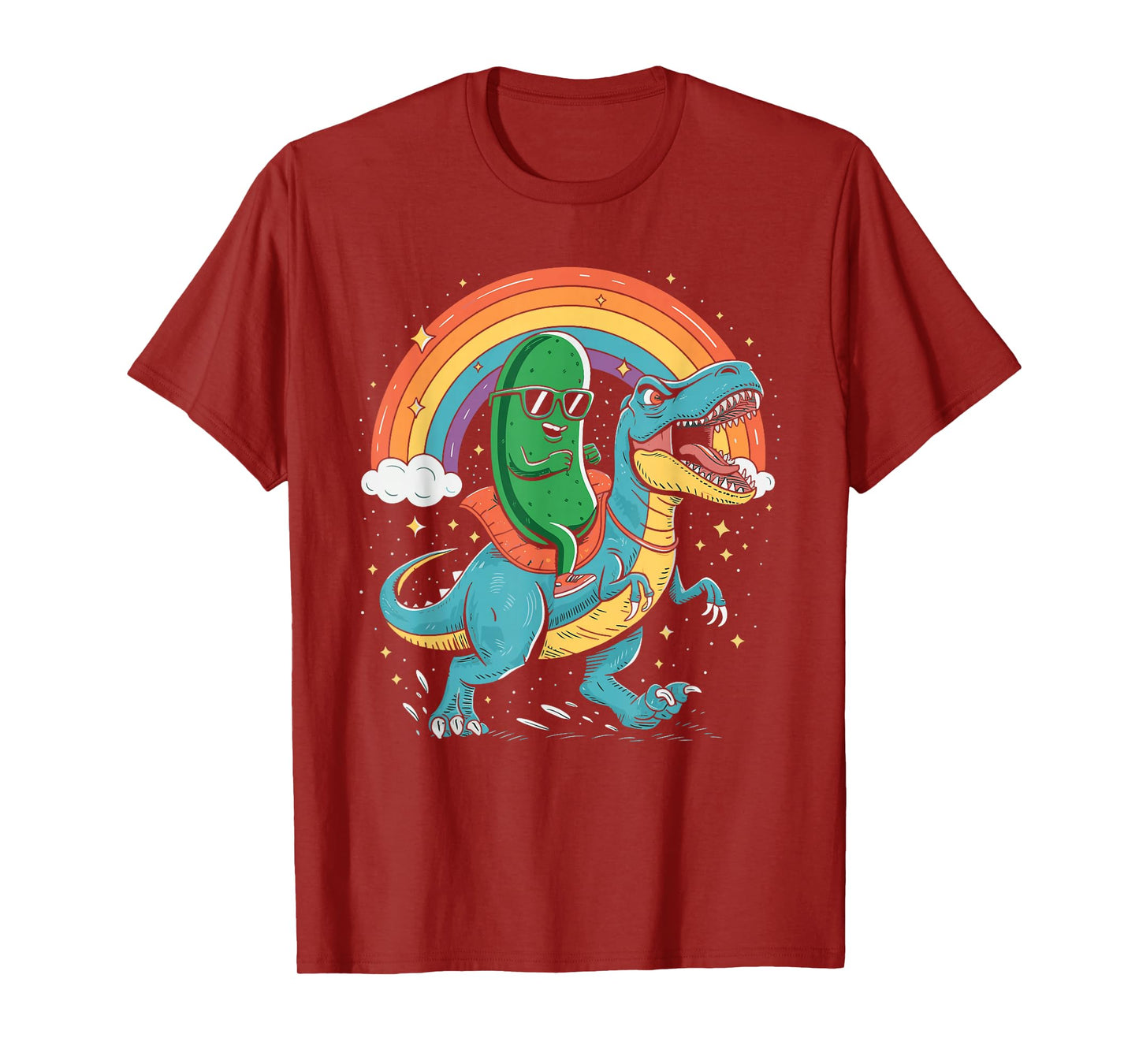 Pickle Riding Dinosaur T-Shirt
