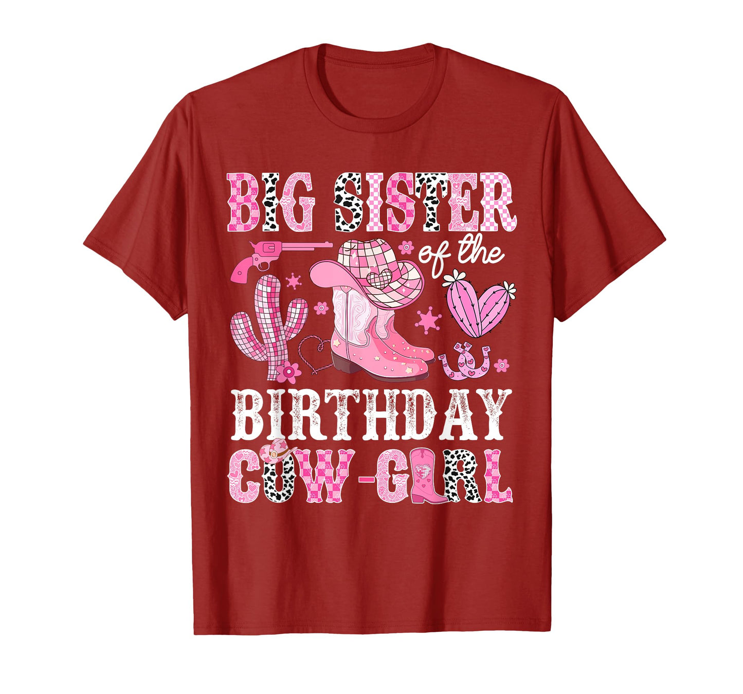 Big Sister Of The Birthday Cow-Girl Rodeo Cowgirl Bday T-Shirt