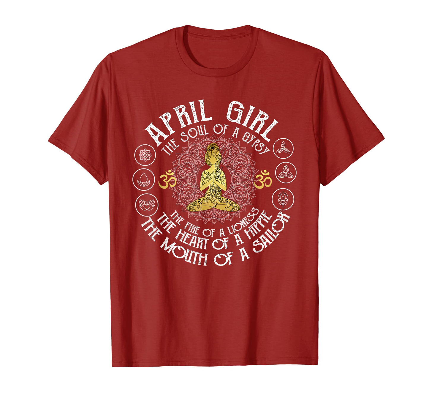 April Girl Witch Soul Funny Cute Vintage Birthday April Yoga T-Shirt