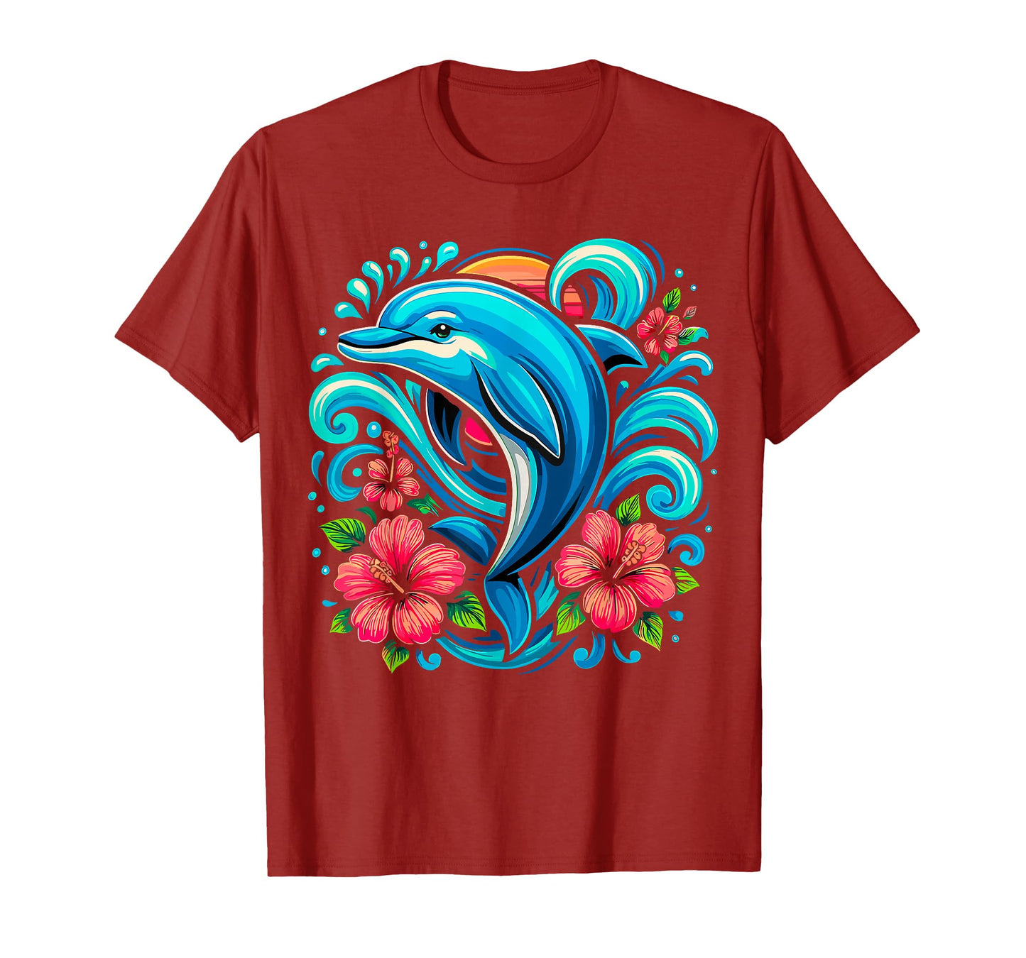 Cute Dolphin Floral T-Shirt