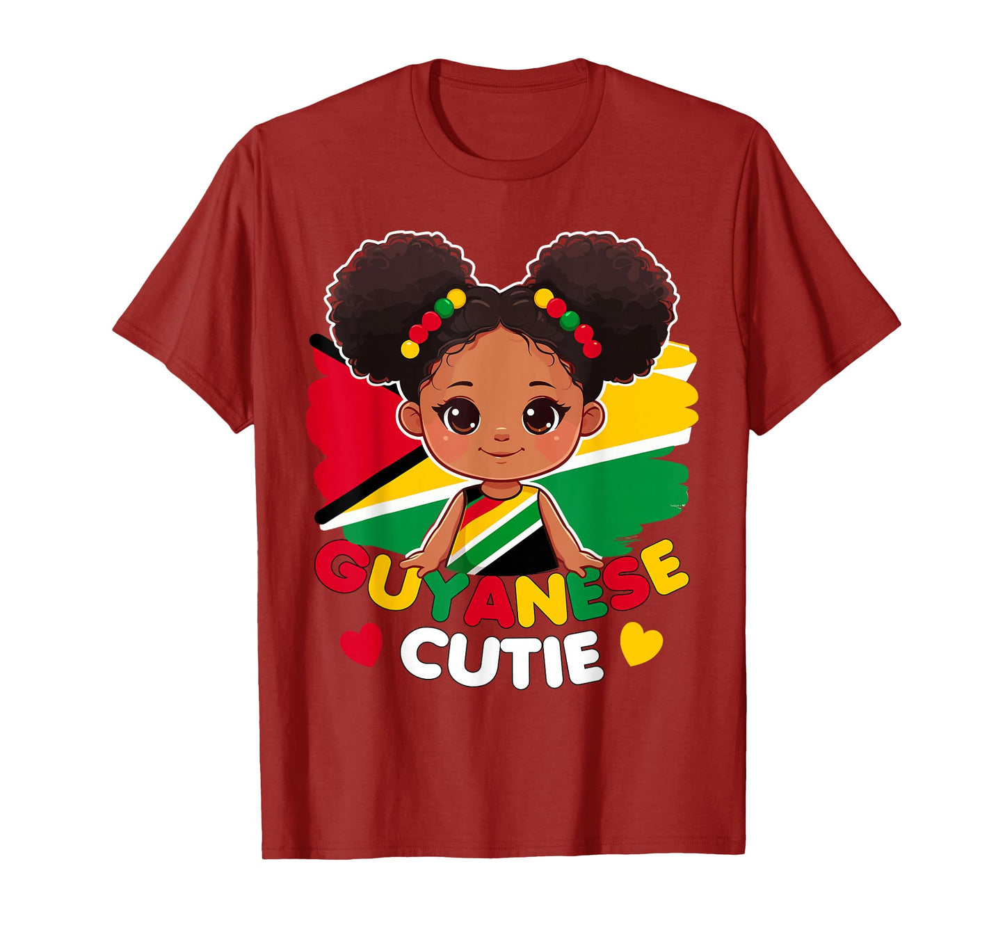 Guyanese Cute Guyana Flag Princess, Toddler, Kids, Girls T-Shirt