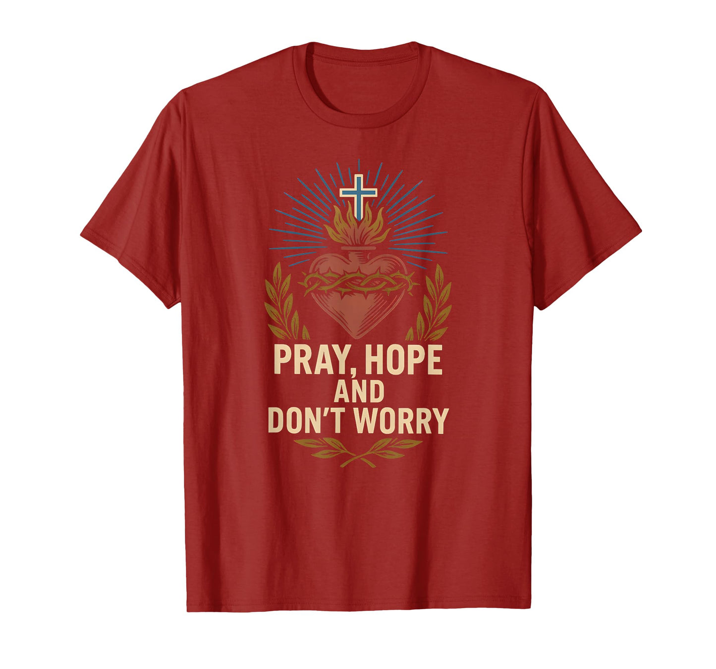Pray Hope Dont Worry Vintage Mens Recovery Apparel T-Shirt