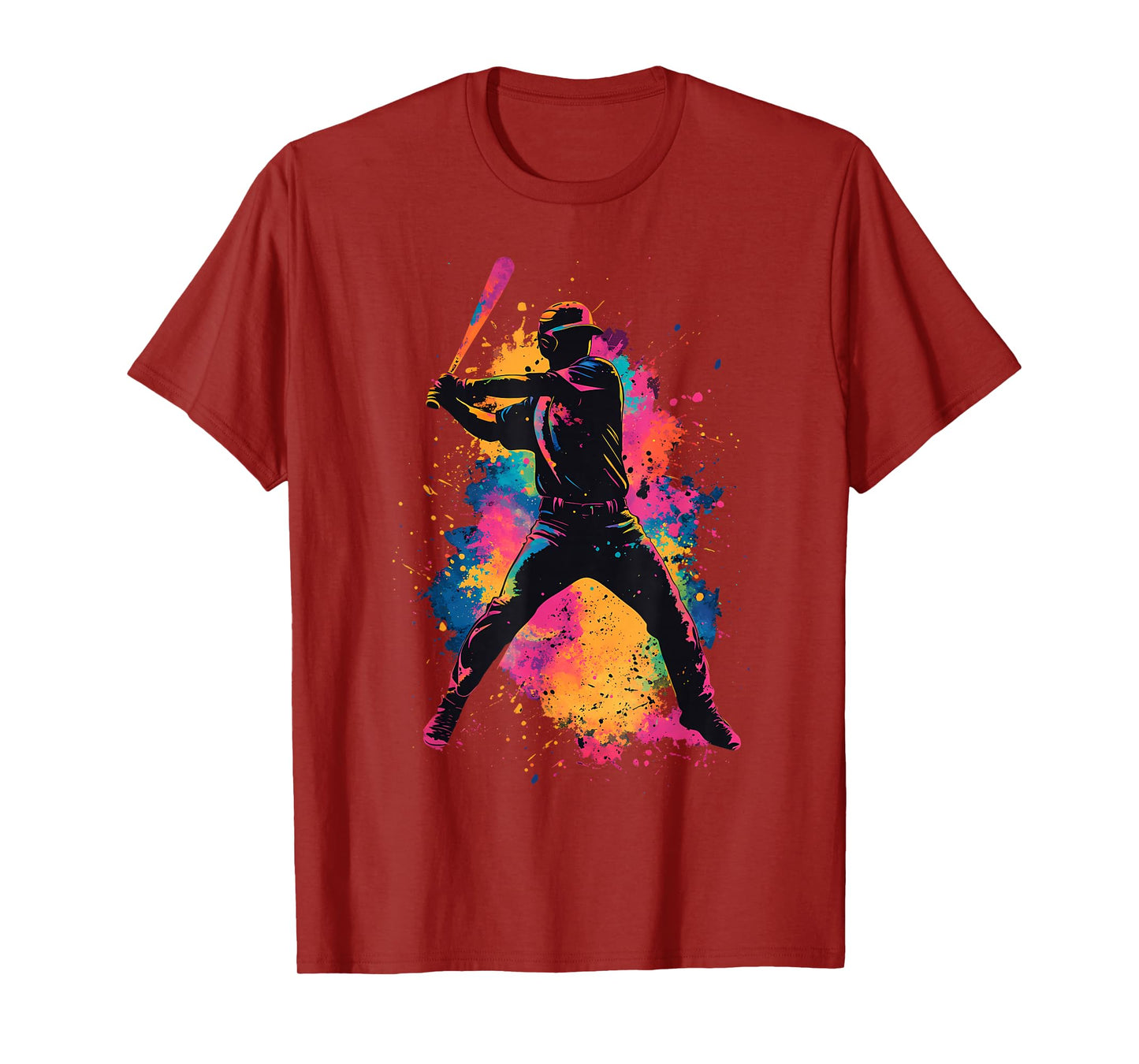 Colorful Baseball Player T-Shirt