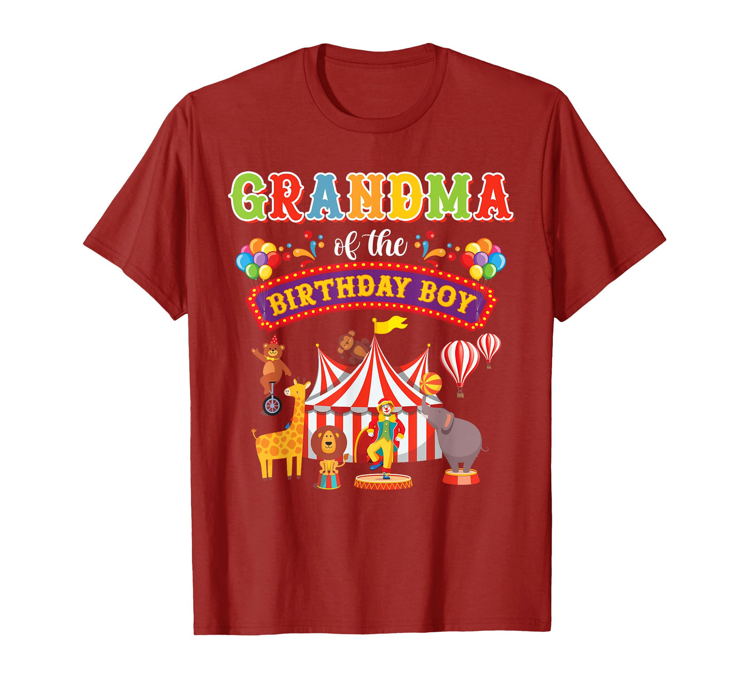 Grandma Of The Birthday Boy Carnival Circus 1st Birthday T-Shirt