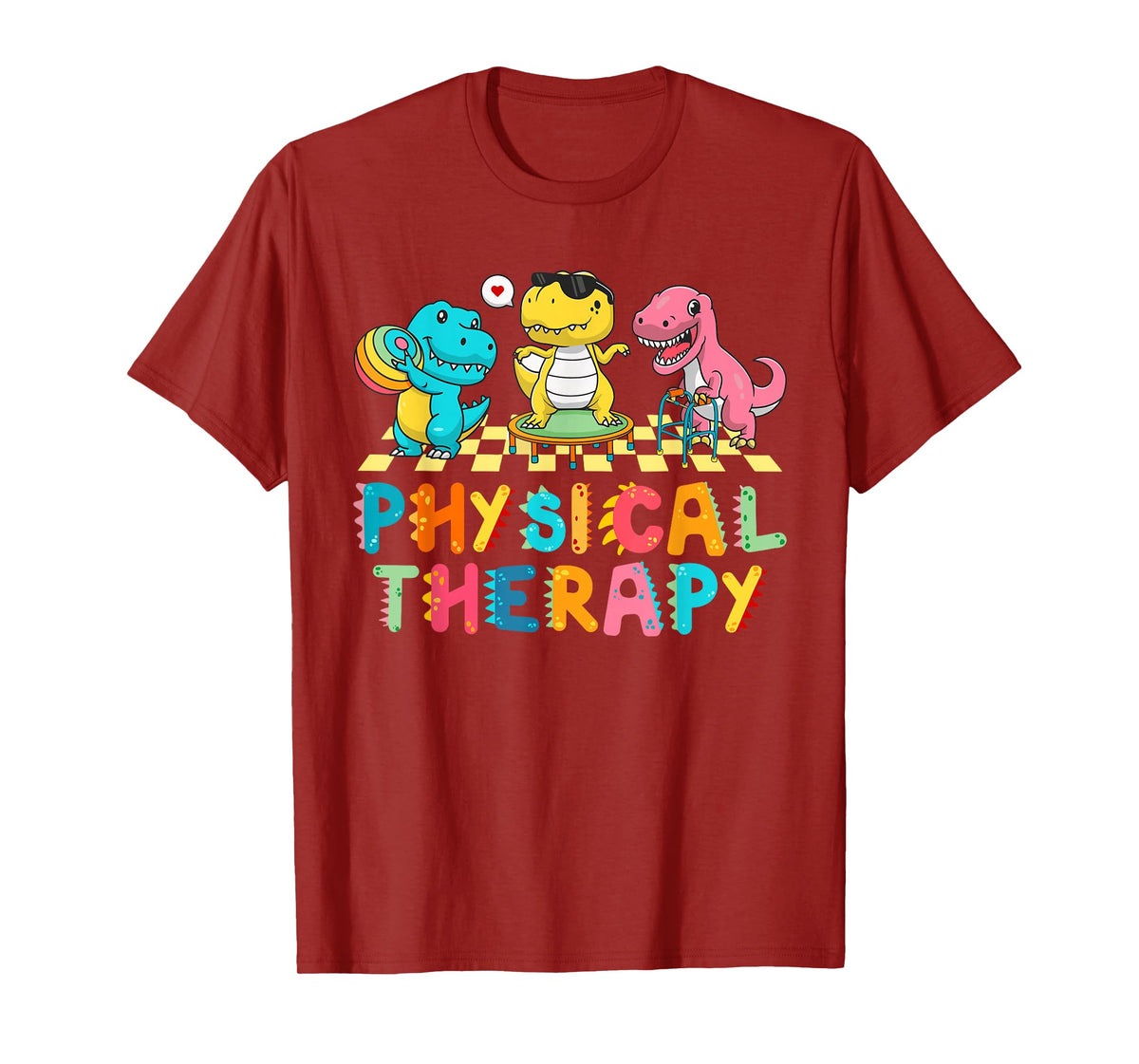 Pediatric Physical Therapist Cute Dinosaur PT PTA Therapy T-Shirt