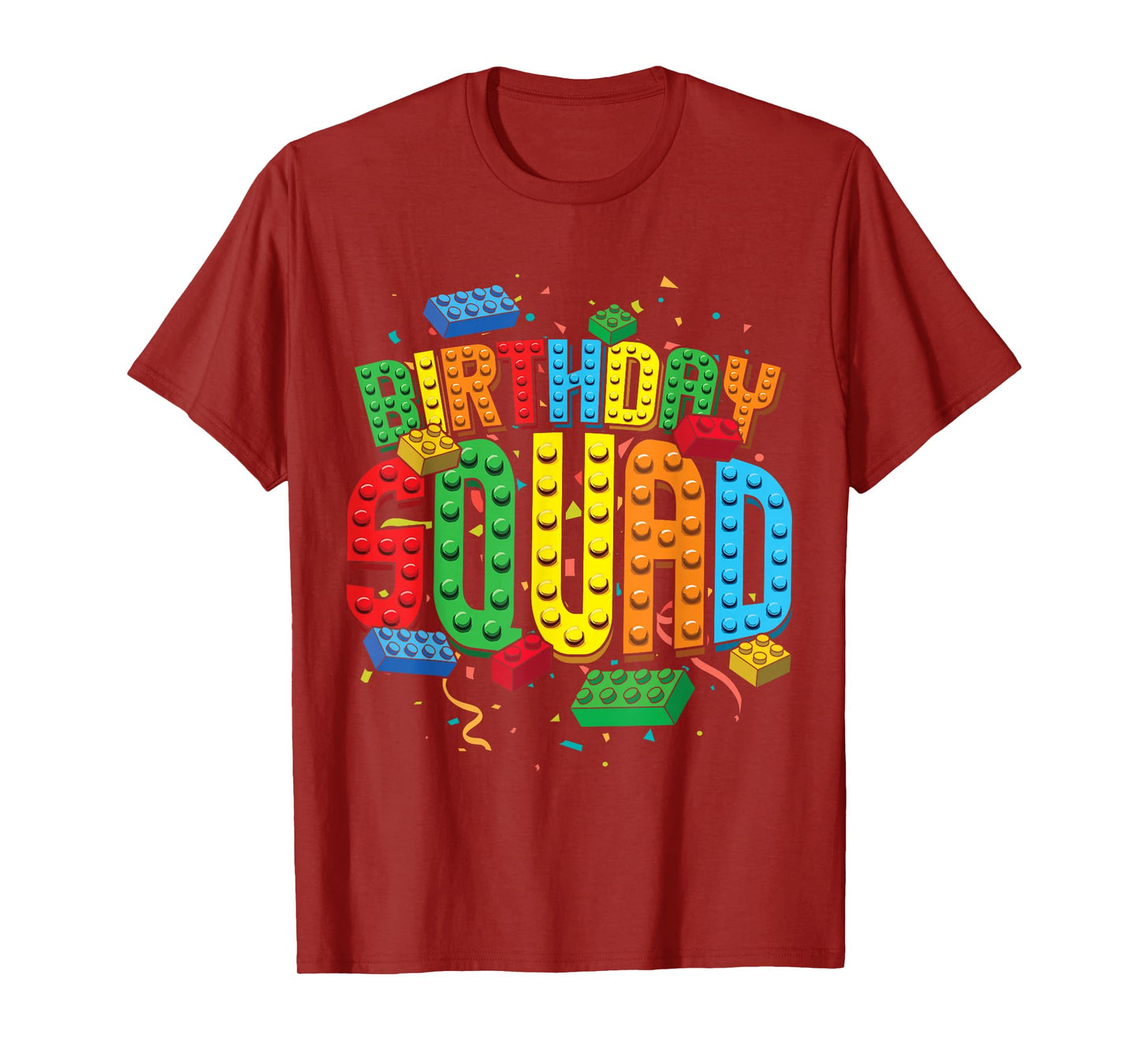 Birthday Squad Playing Bricks Brick Builder Block Building T-Shirt
