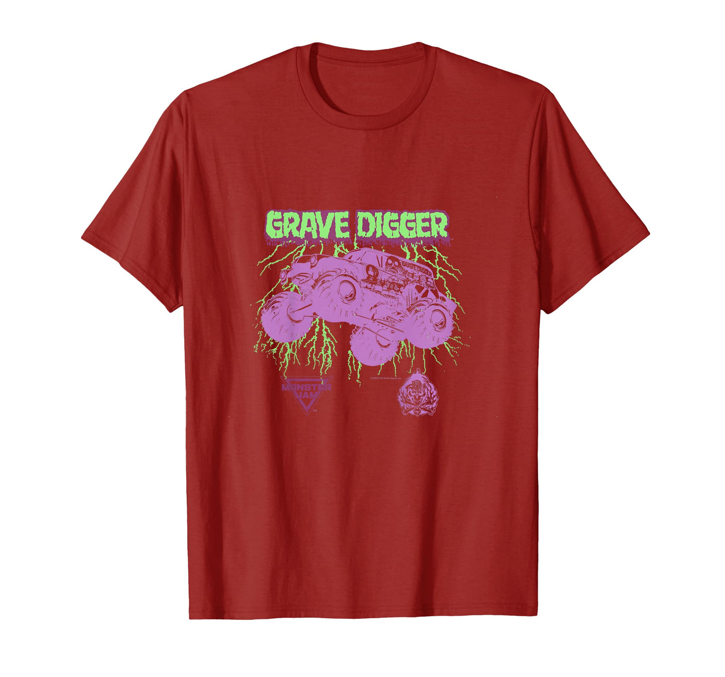 Monster Jam Kids Grave Digger Lightning T-Shirt