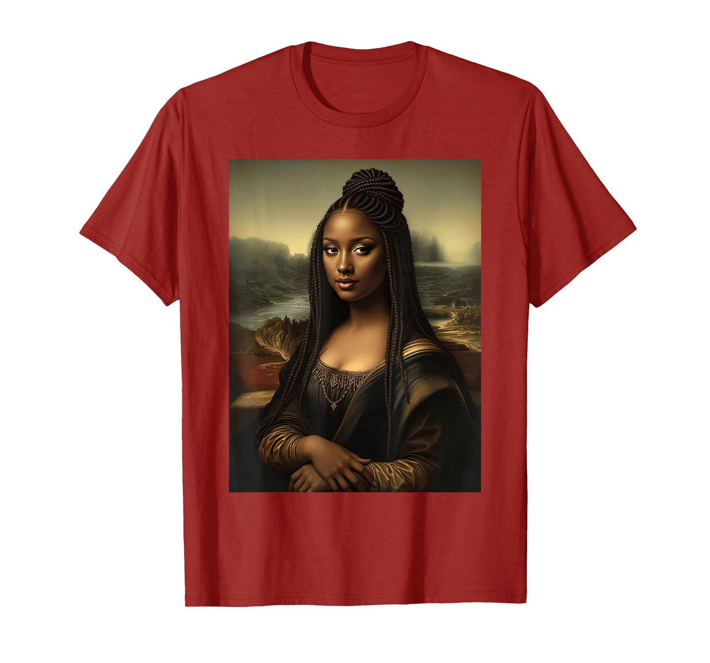 Black Mona Lisa African American Black History Month Funny T-Shirt