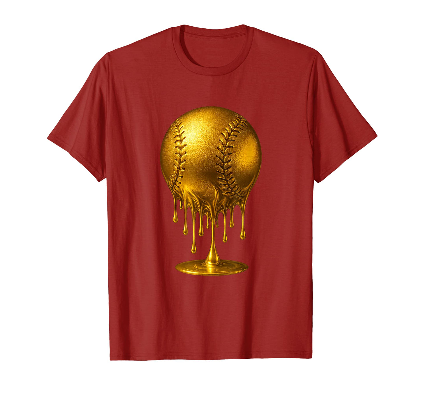 Dripping Gold Drip Baseball Game Day Player Coach Baller T-Shirt